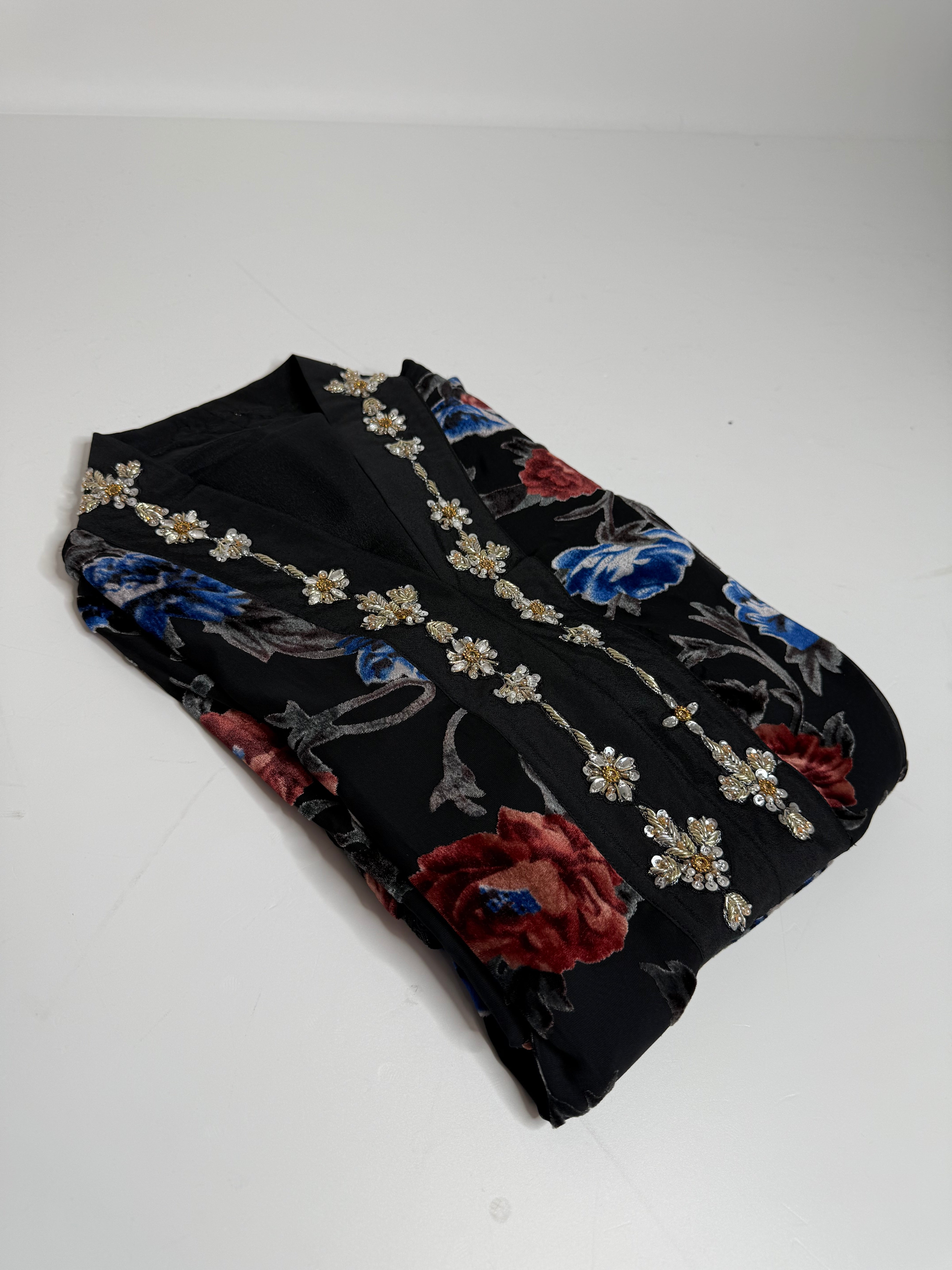 Black Floral Palachi Three Piece Suit UK | The Calvienne