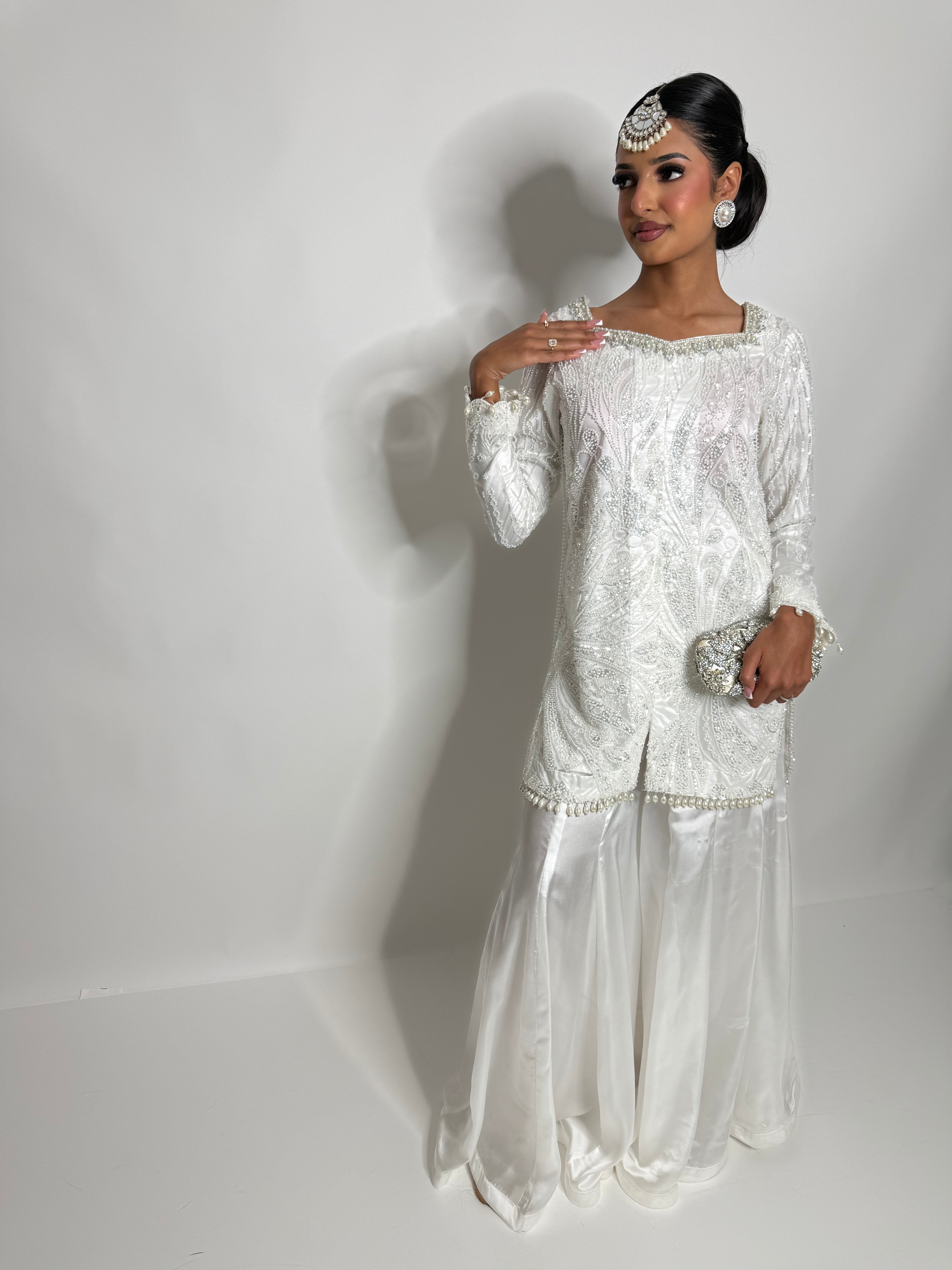 Nooré Ivory | Luxury Cutdana Sharara Set