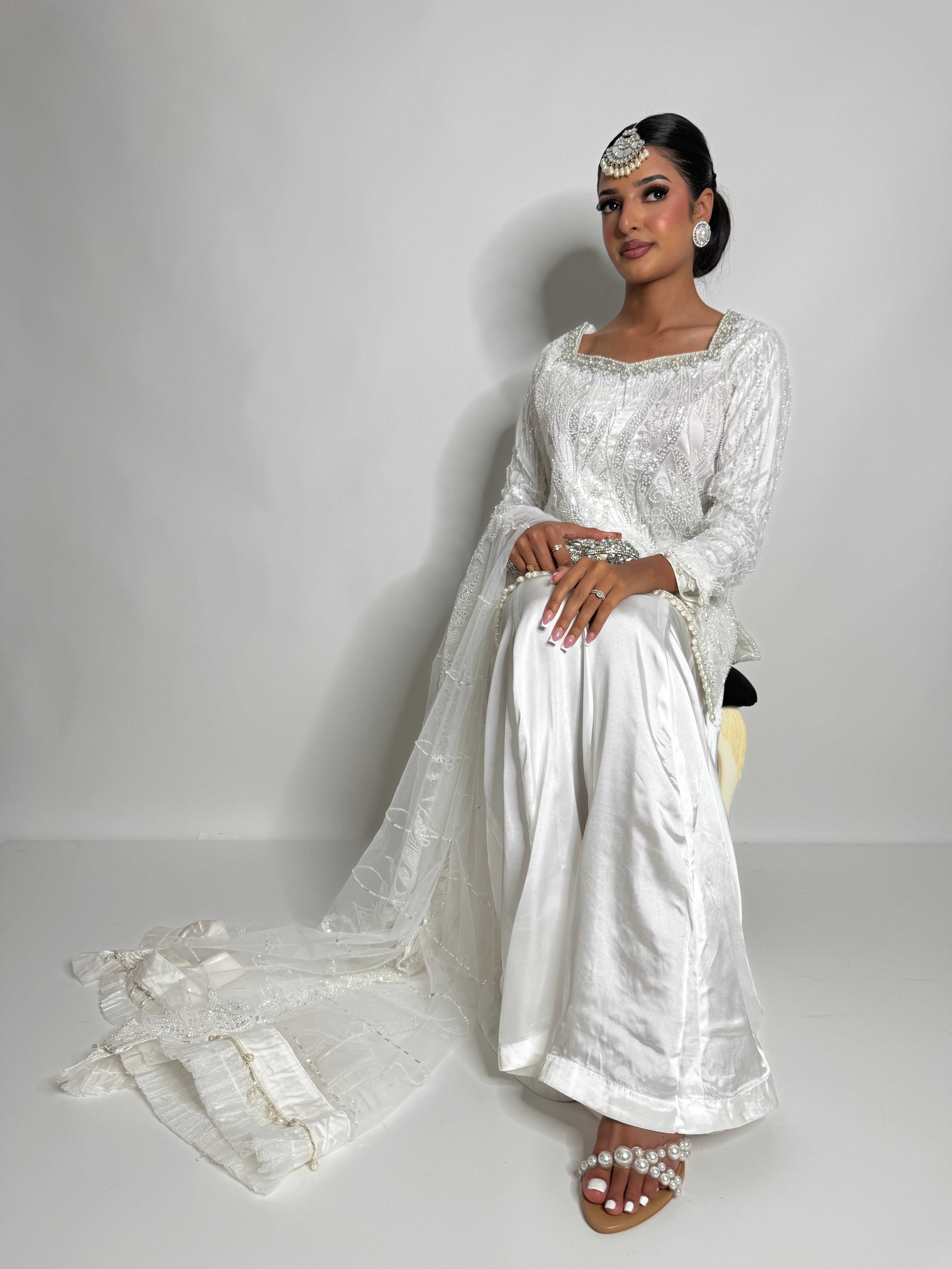 Nooré Ivory | Luxury Cutdana Sharara Set