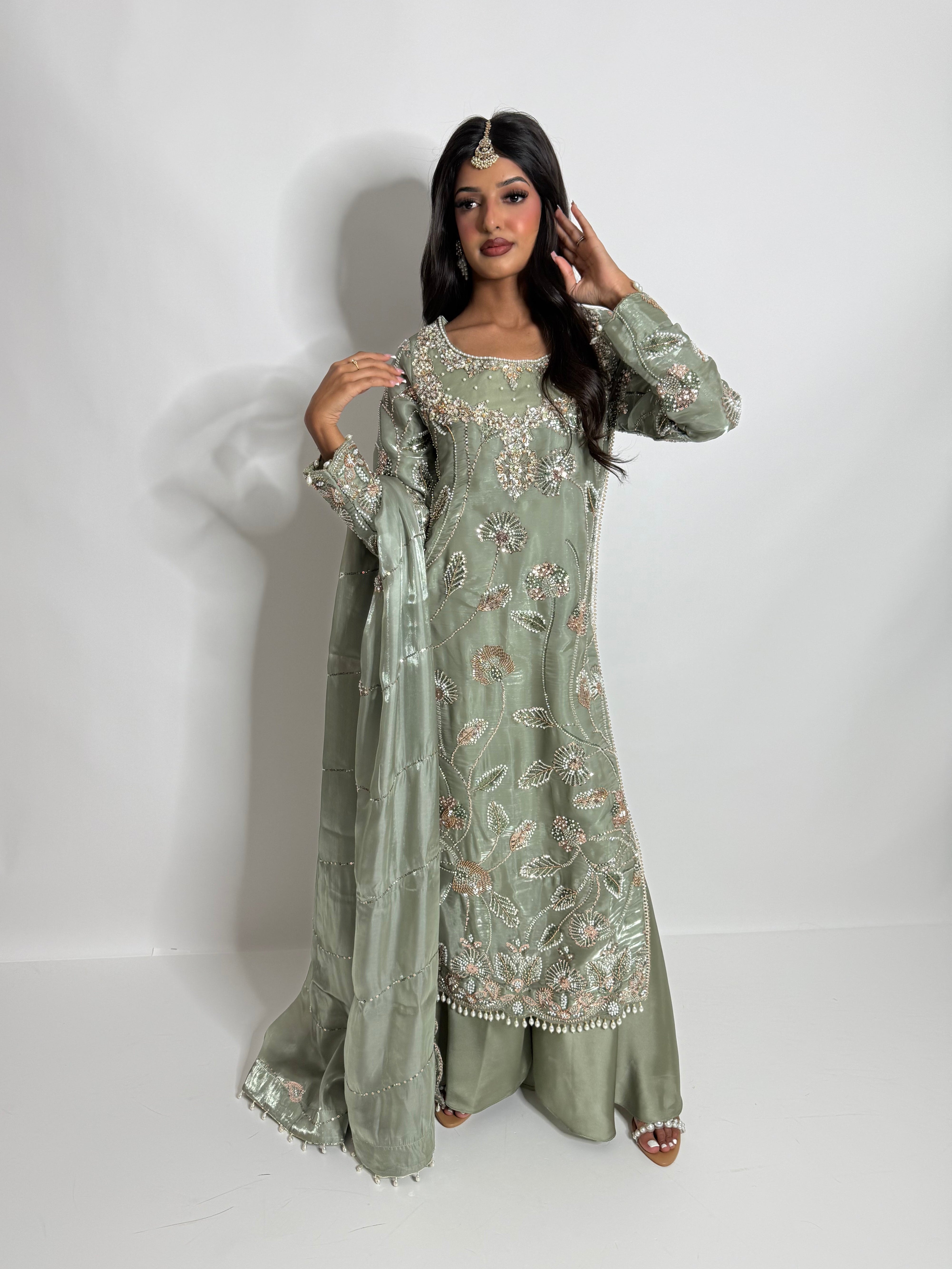 Mehrunisa | Luxury Pakistani Silk Sharara Suit UK