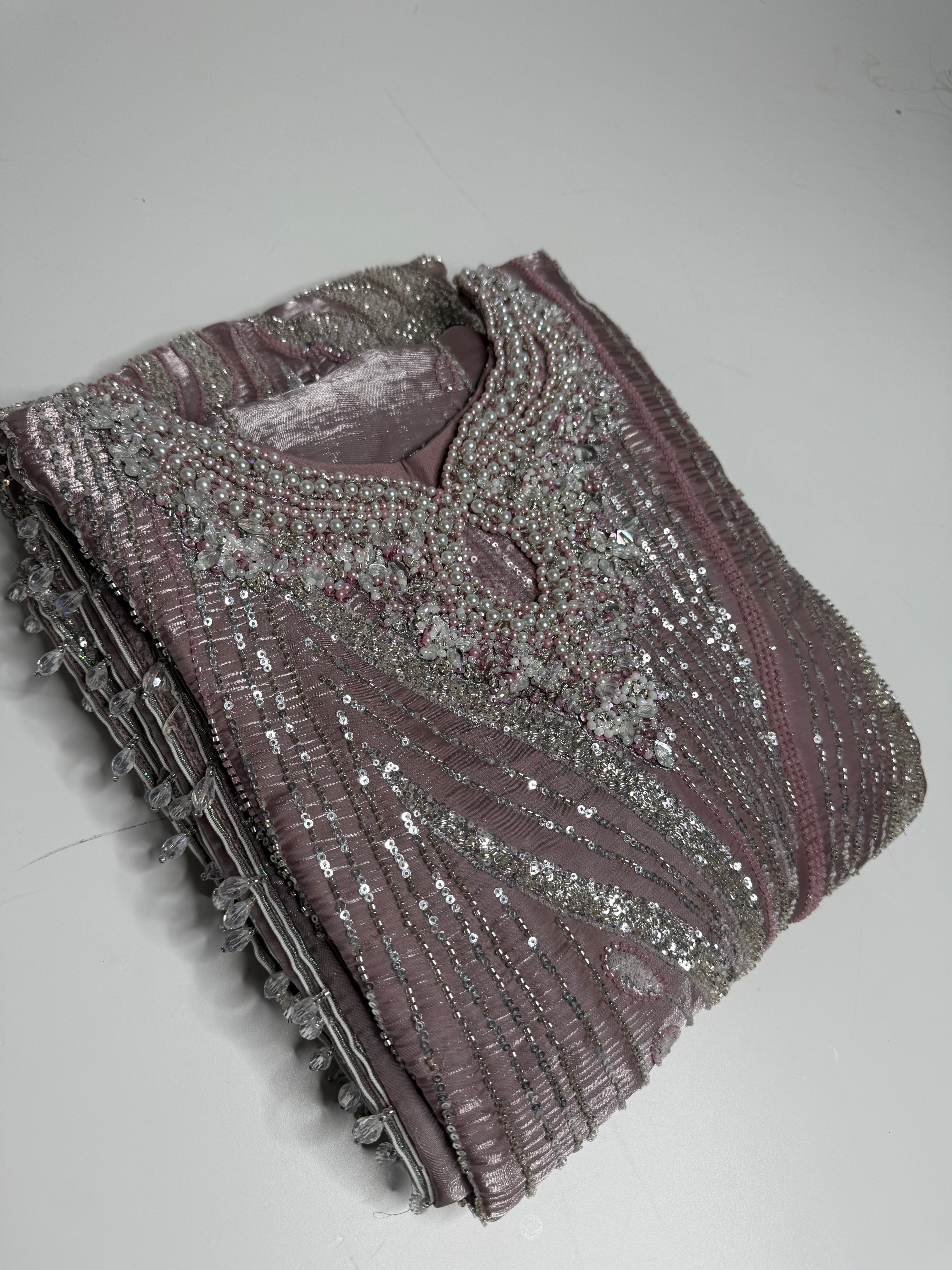 MAHNOOR | ANTIQUE LILAC PEARL FORMAL