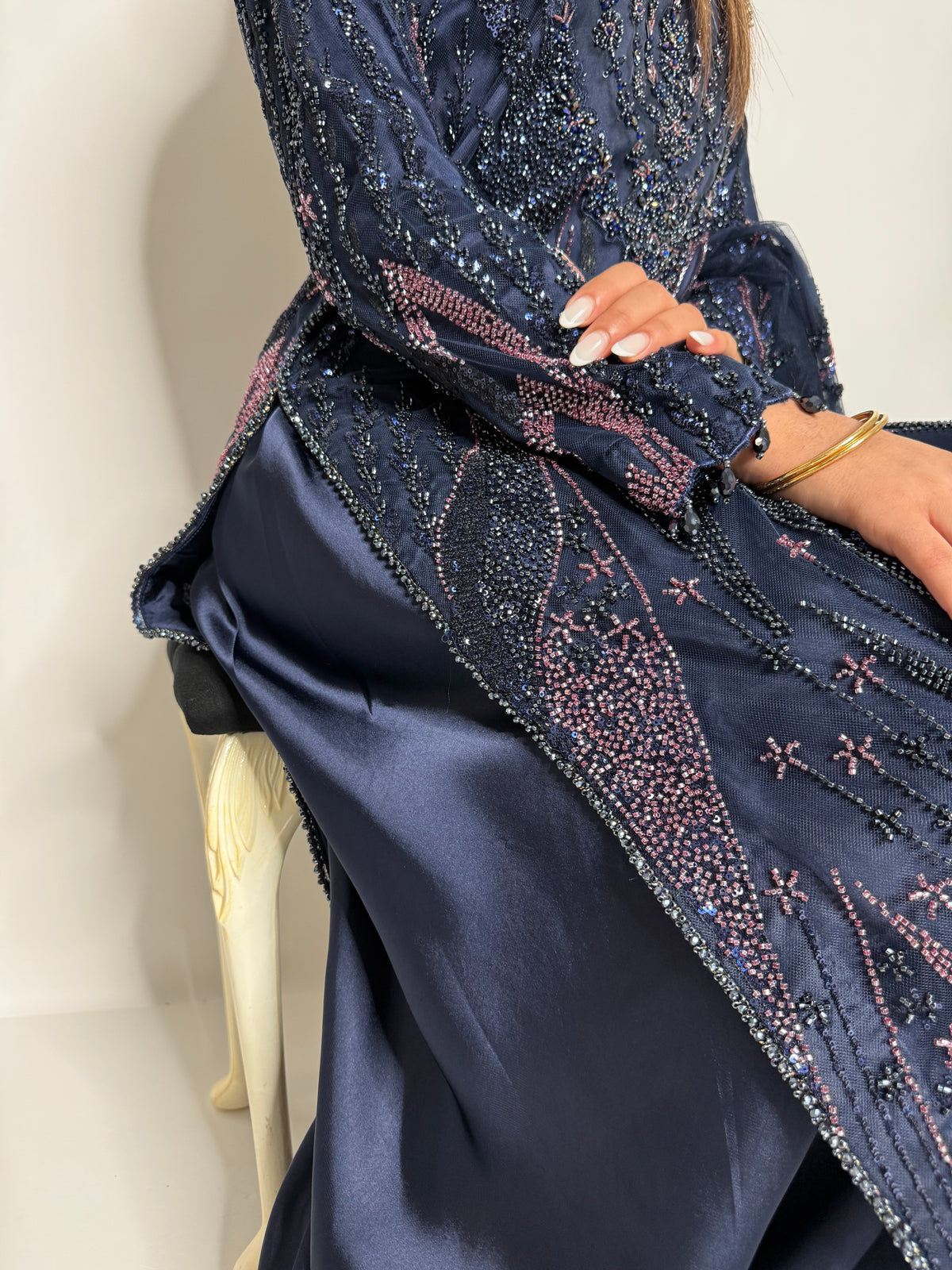 Estelle Midnight Navy Embellished Sharara Set