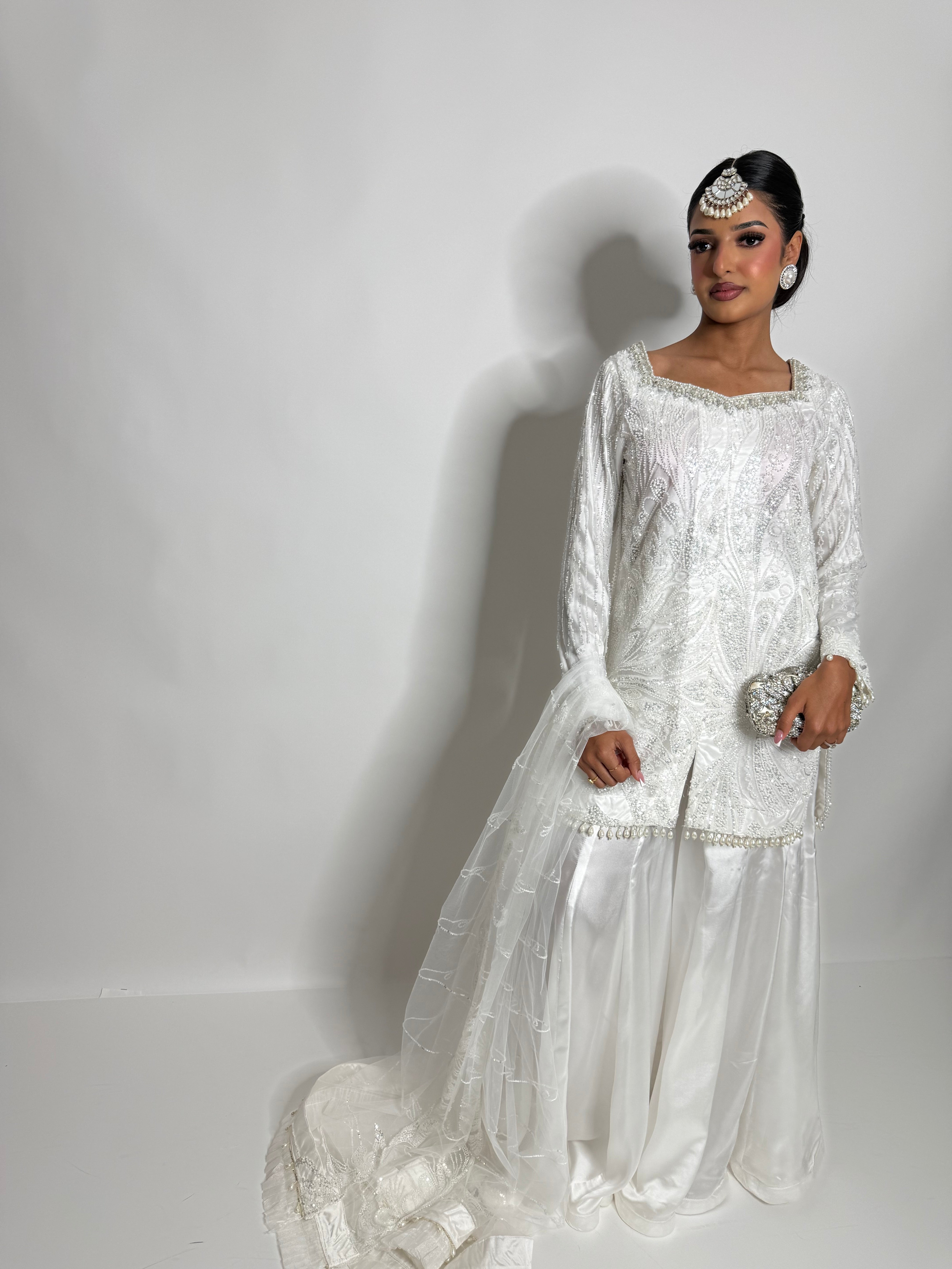 Nooré Ivory | Luxury Cutdana Sharara Set