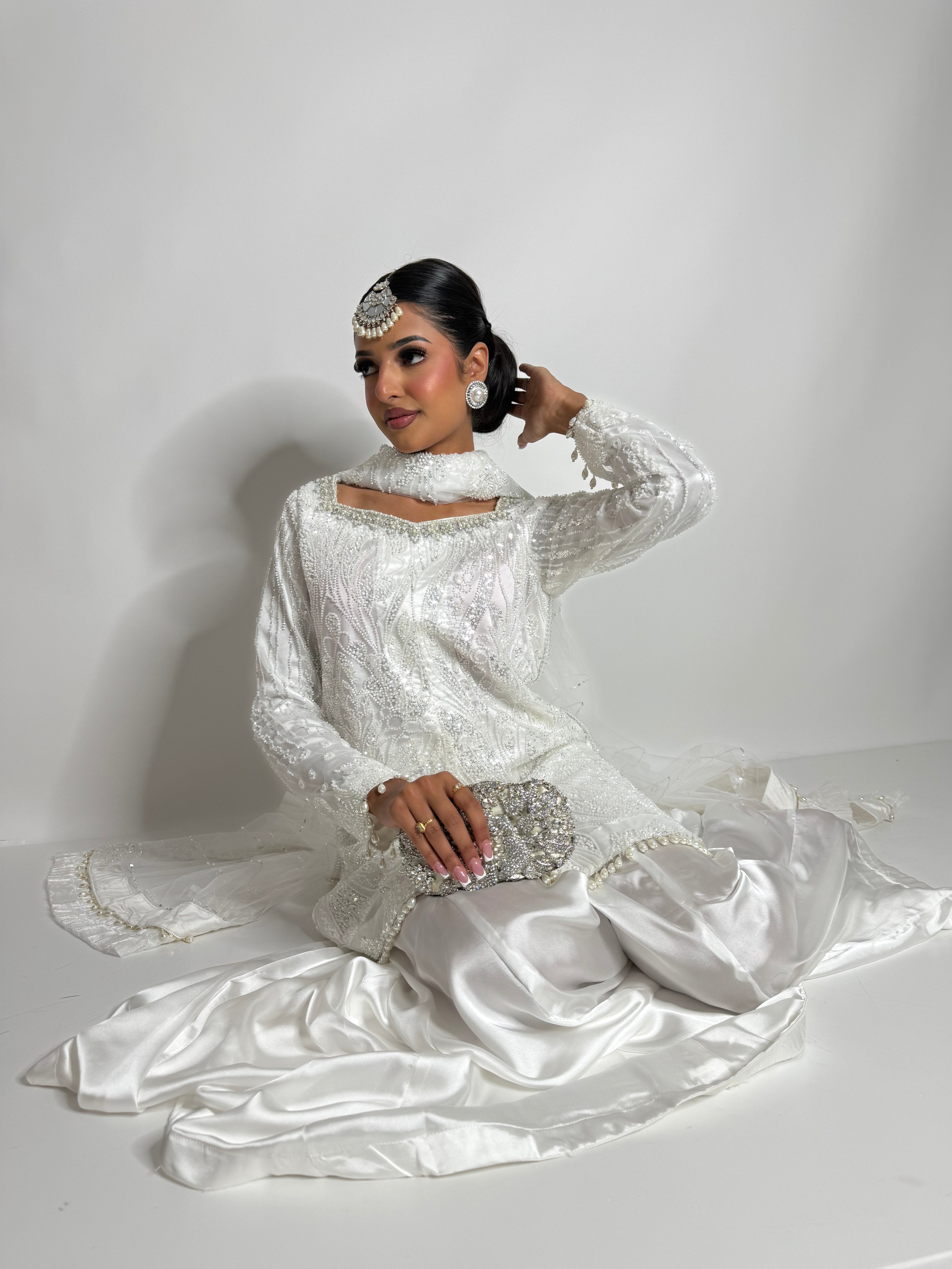 Nooré Ivory | Luxury Cutdana Sharara Set