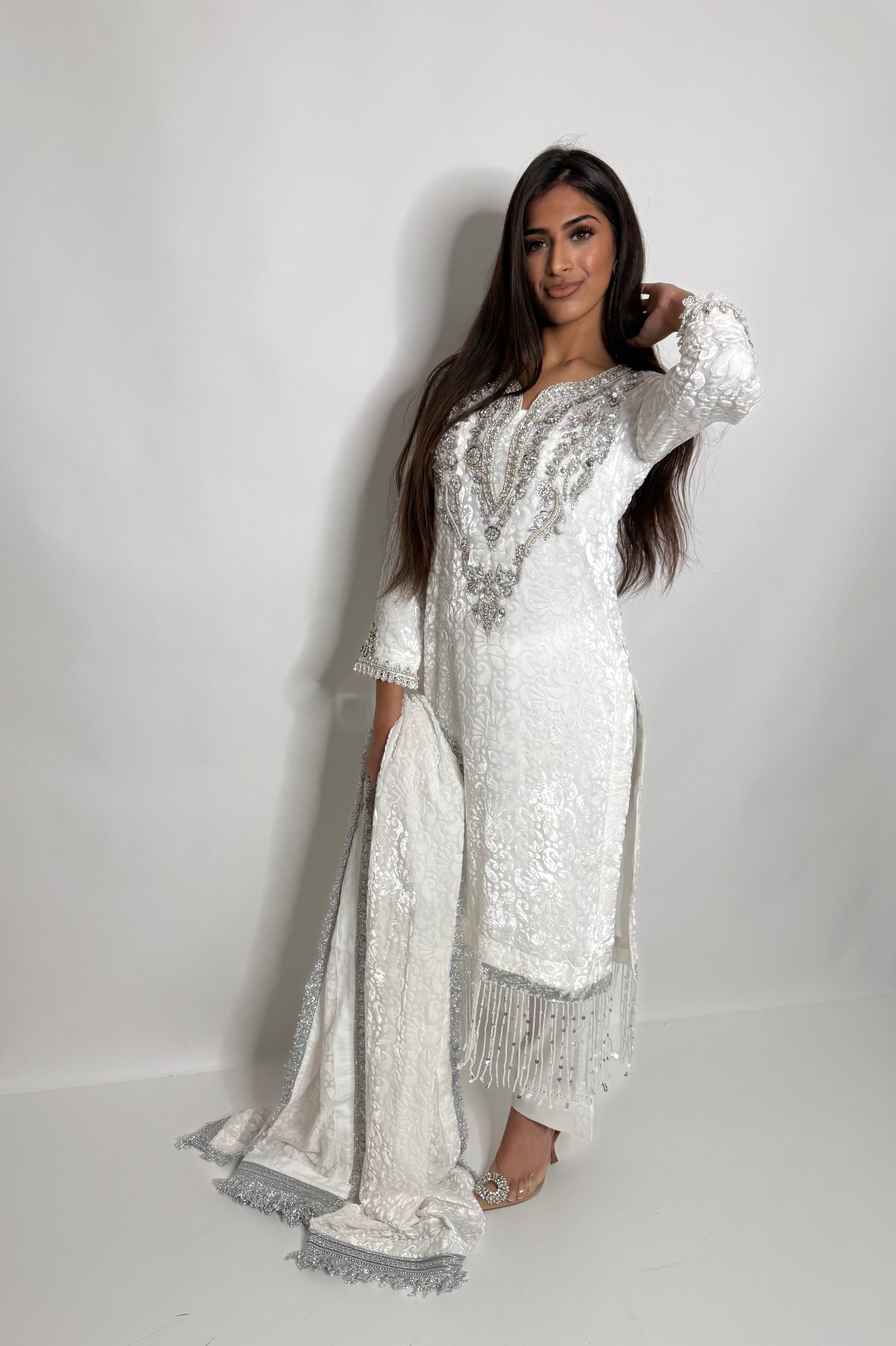 White Palachi Three Piece Suit UK | The Valmont