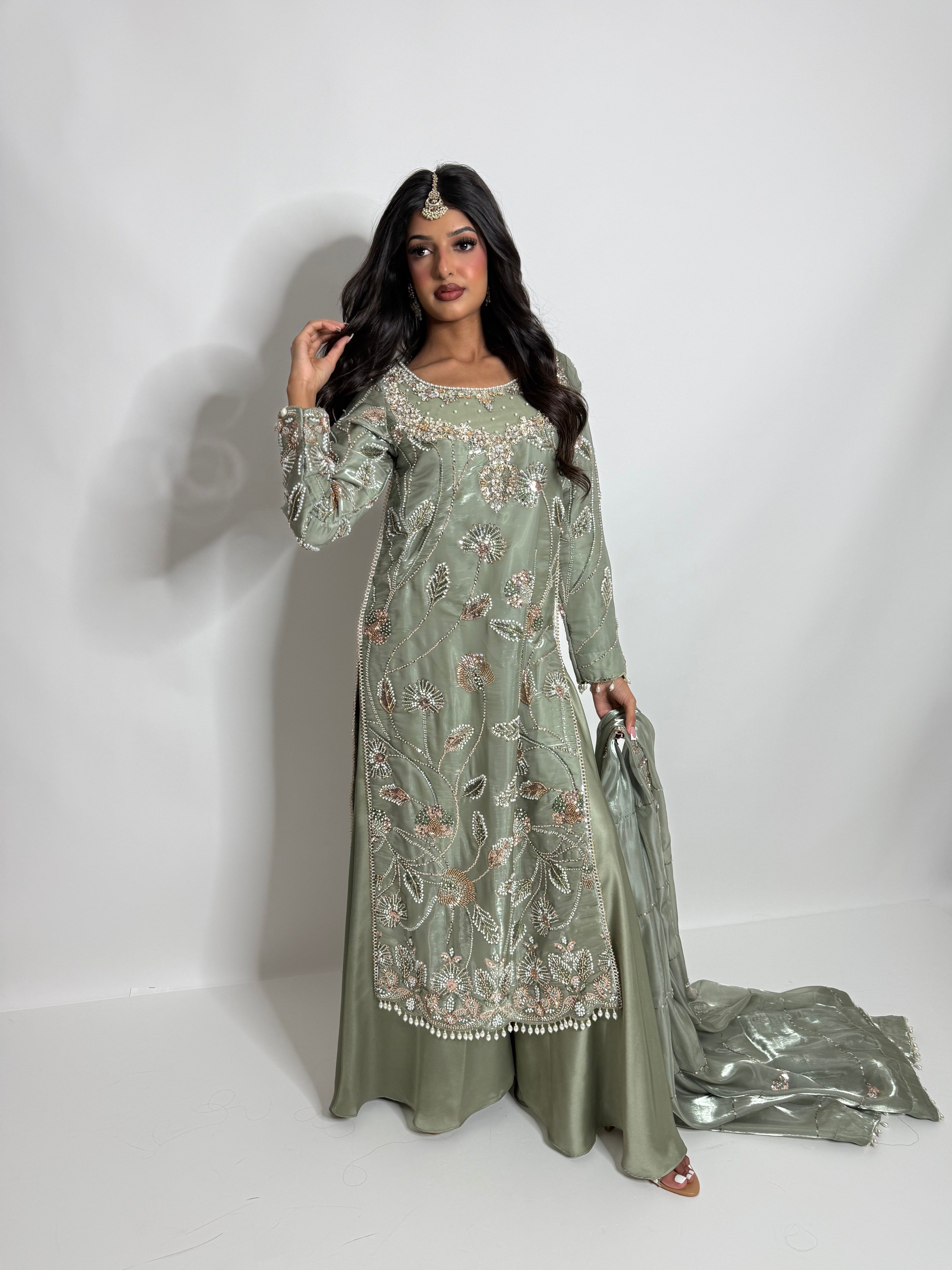 Mehrunisa | Luxury Pakistani Silk Sharara Suit UK