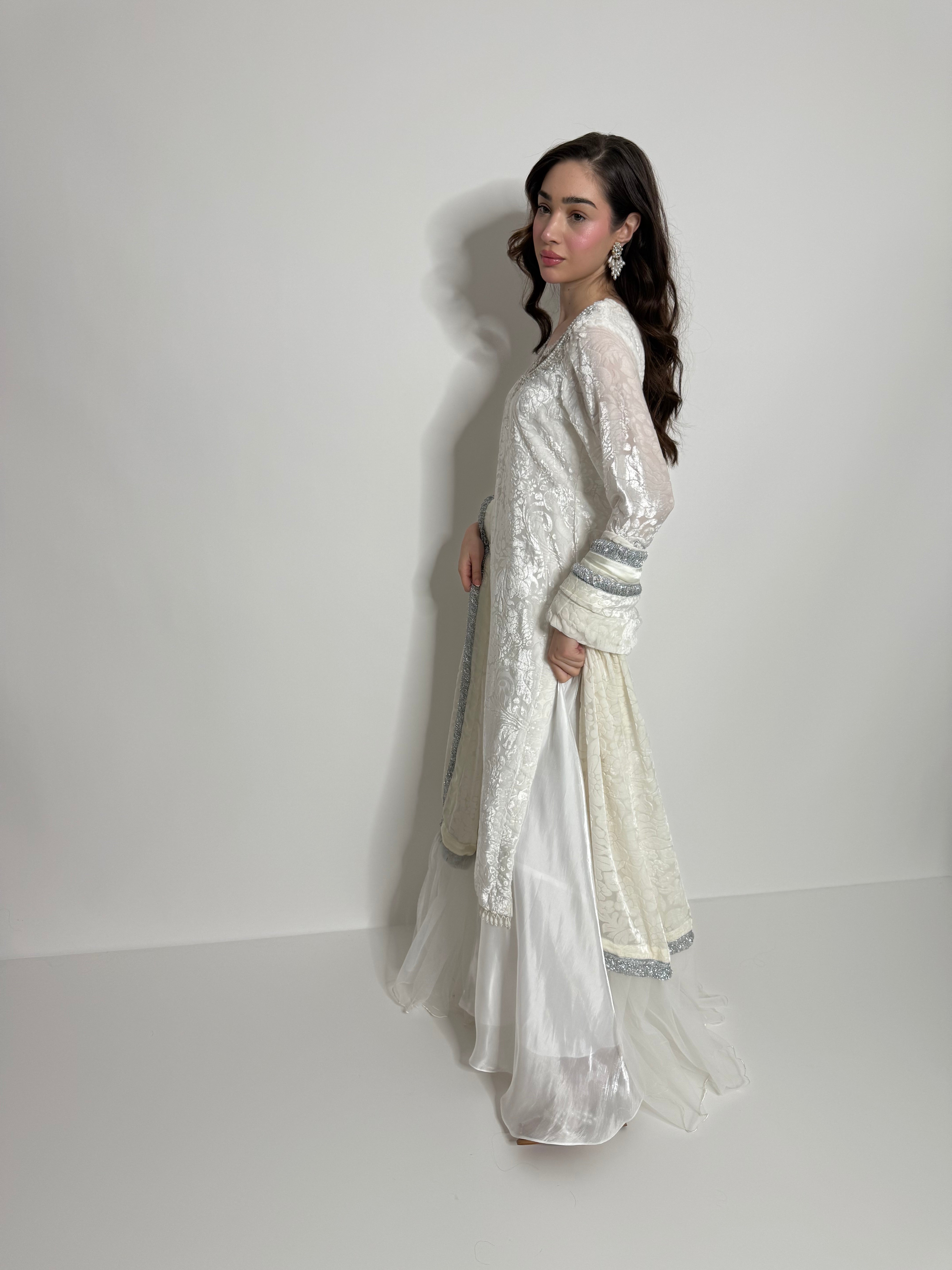 Ivory Éclat | Palachi Sharara Three Piece