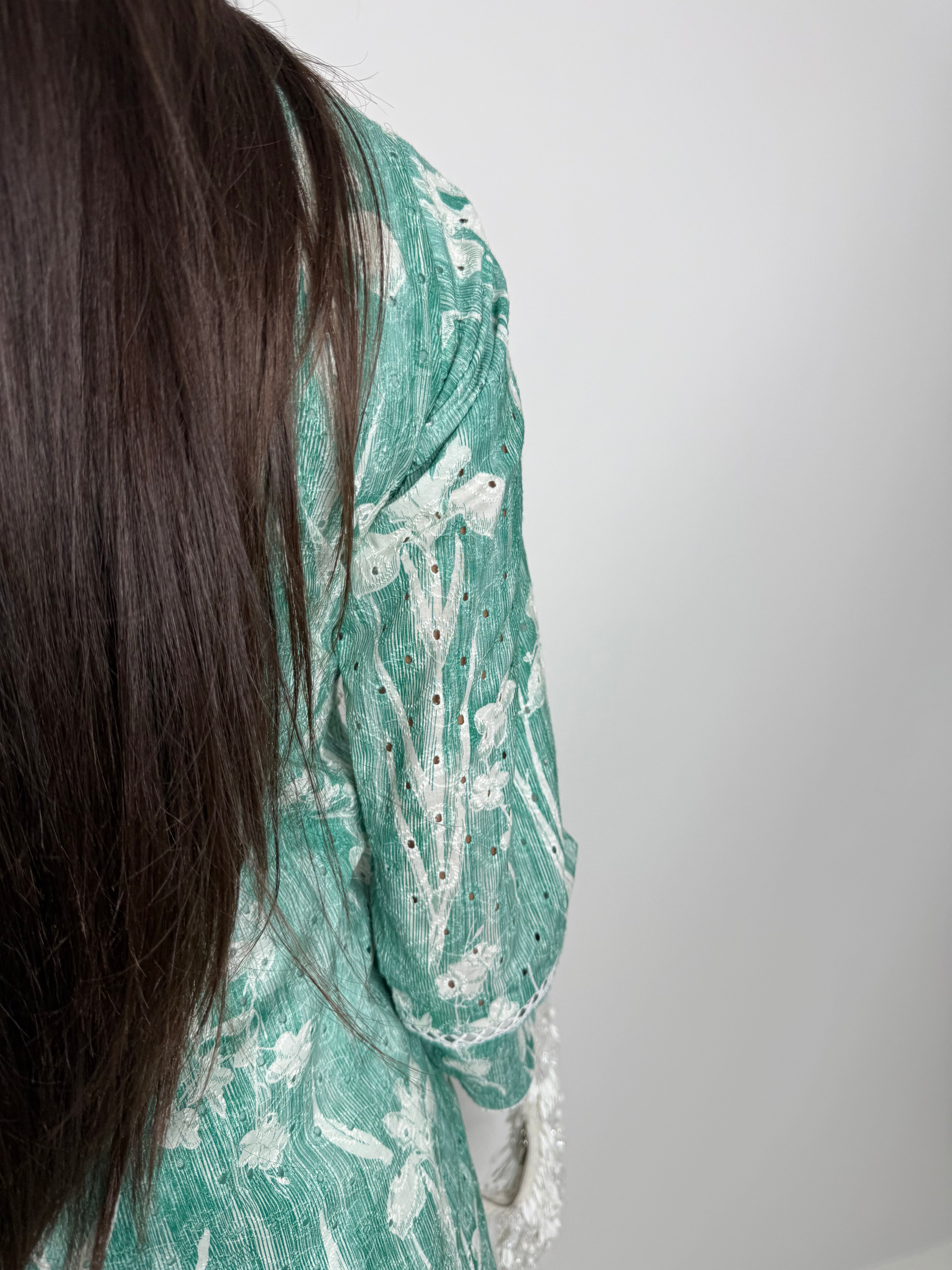 Serena Mint | Casual Kameez 3 Piece Set