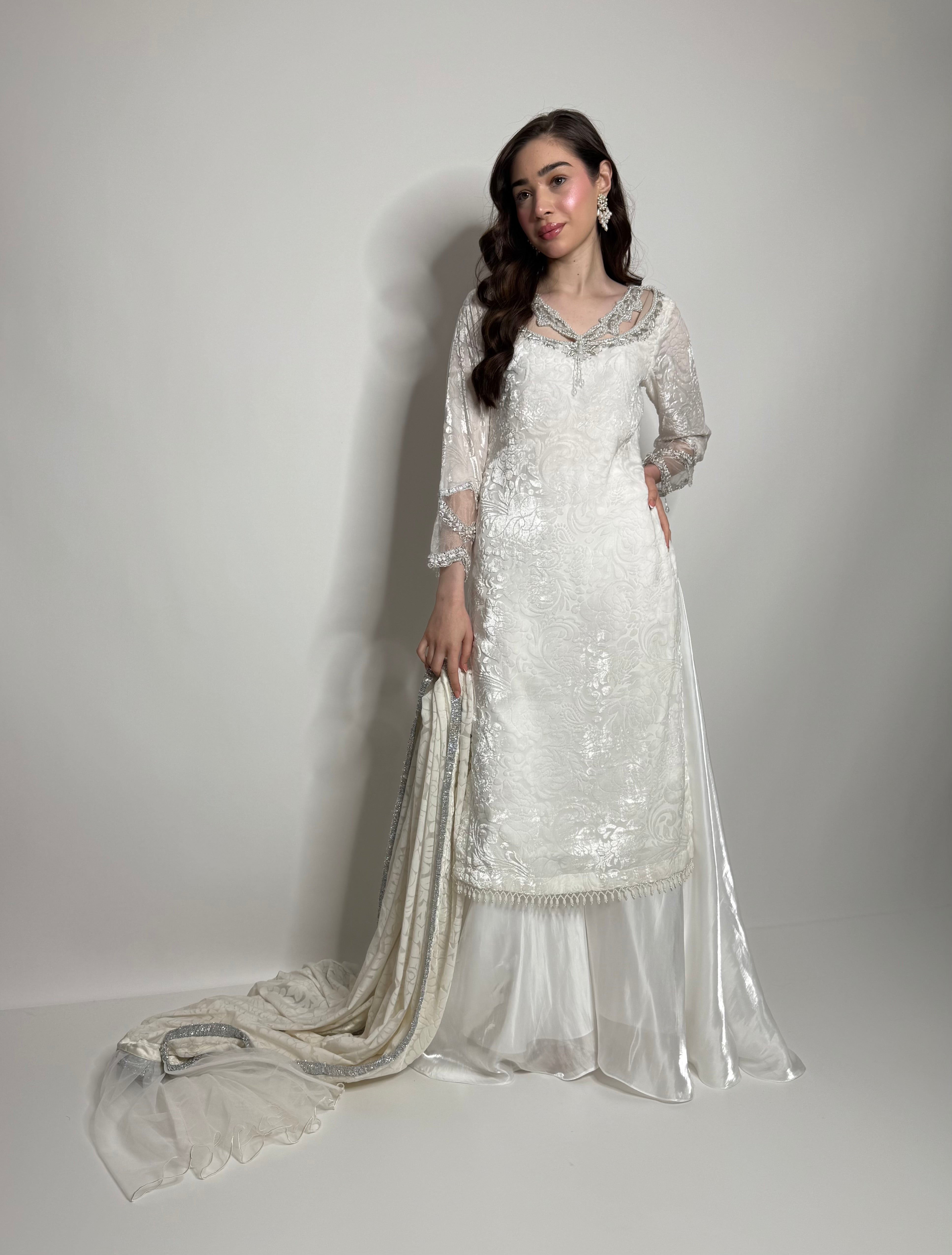 Elegant ivory Eid outfit UK