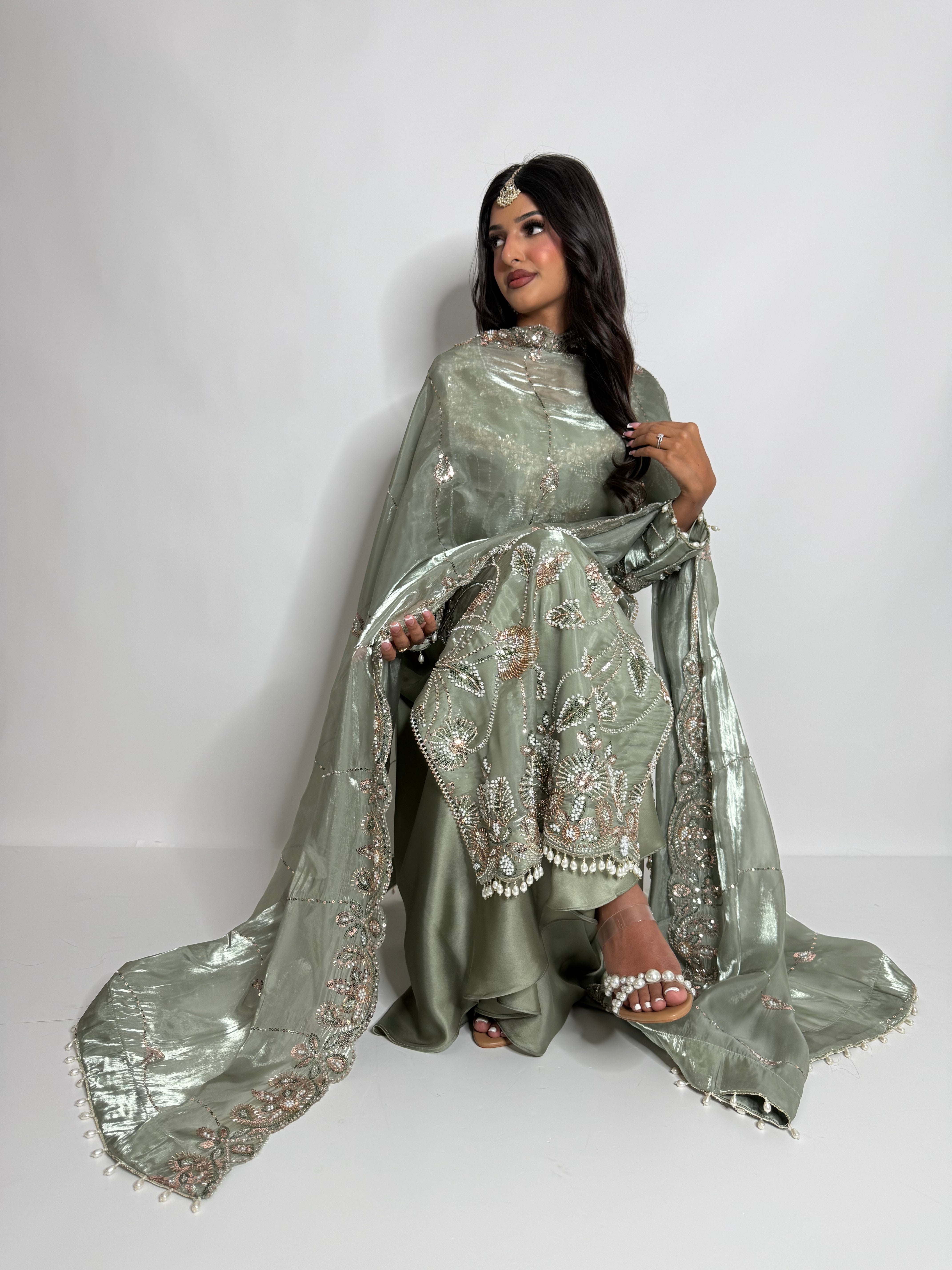 Mehrunisa | Luxury Pakistani Silk Sharara Suit UK