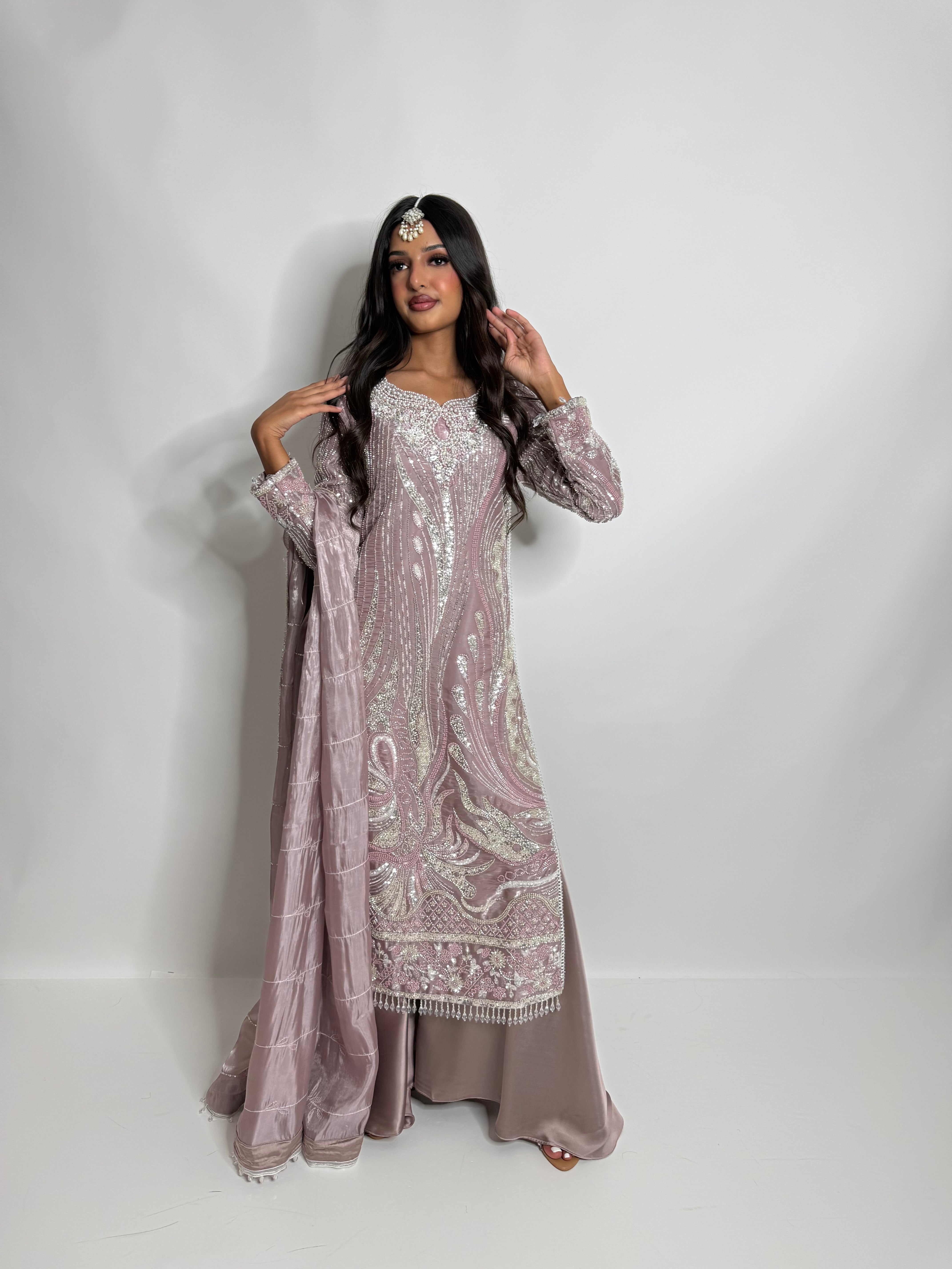 MAHNOOR | ANTIQUE LILAC PEARL FORMAL