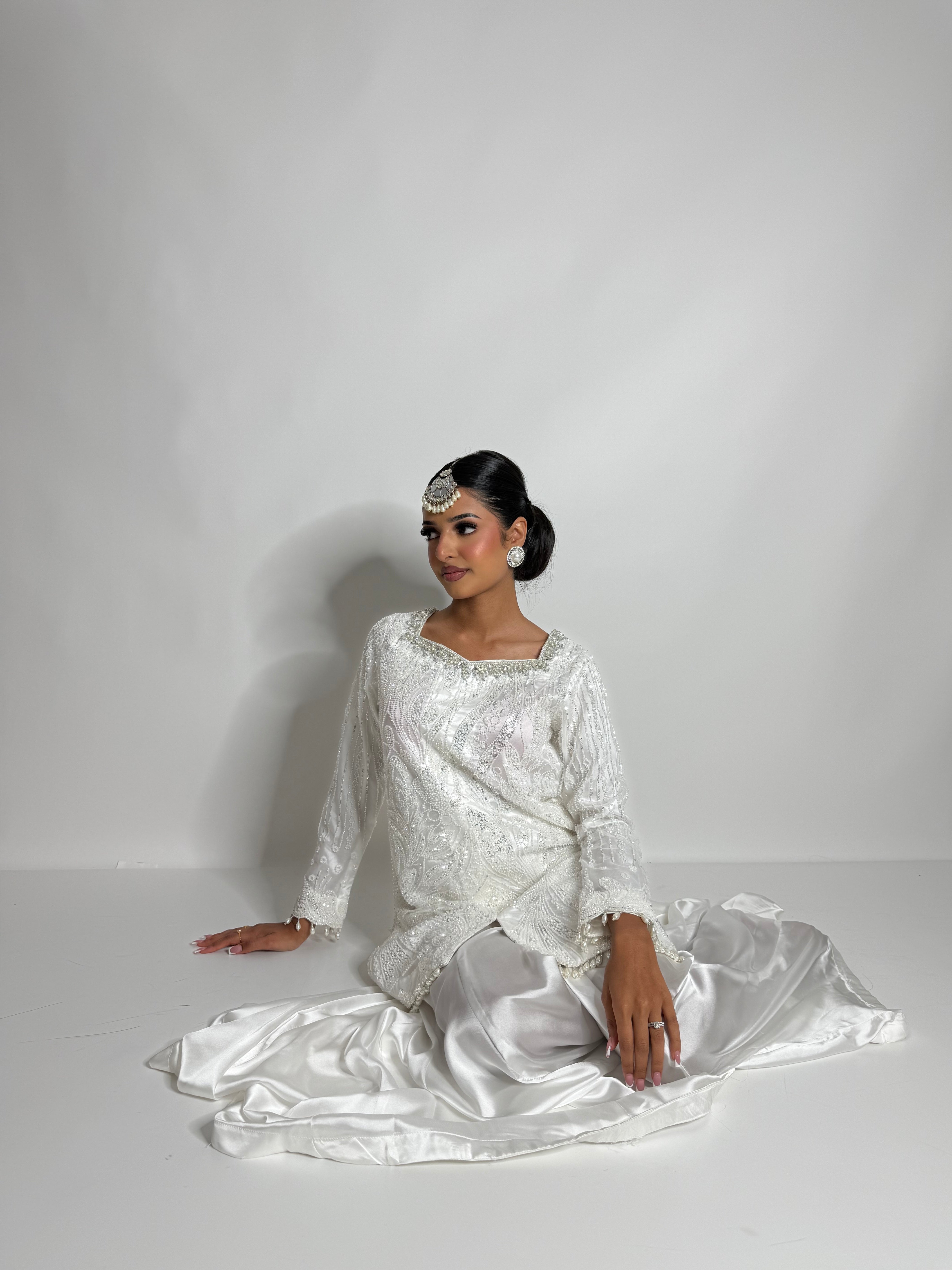 Nooré Ivory | Luxury Cutdana Sharara Set