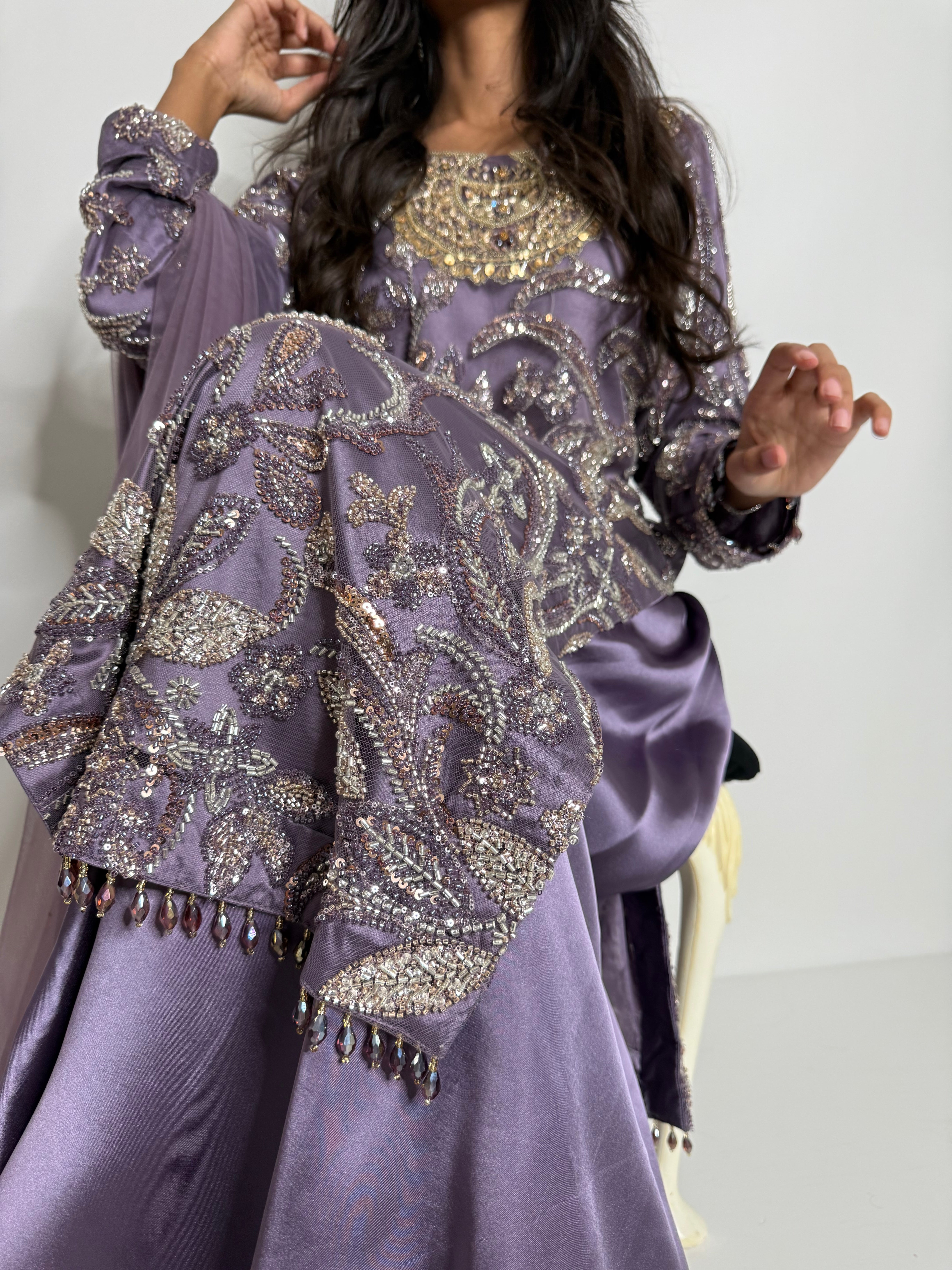 PARIZAY | Antique Lilac Cutdana Formal