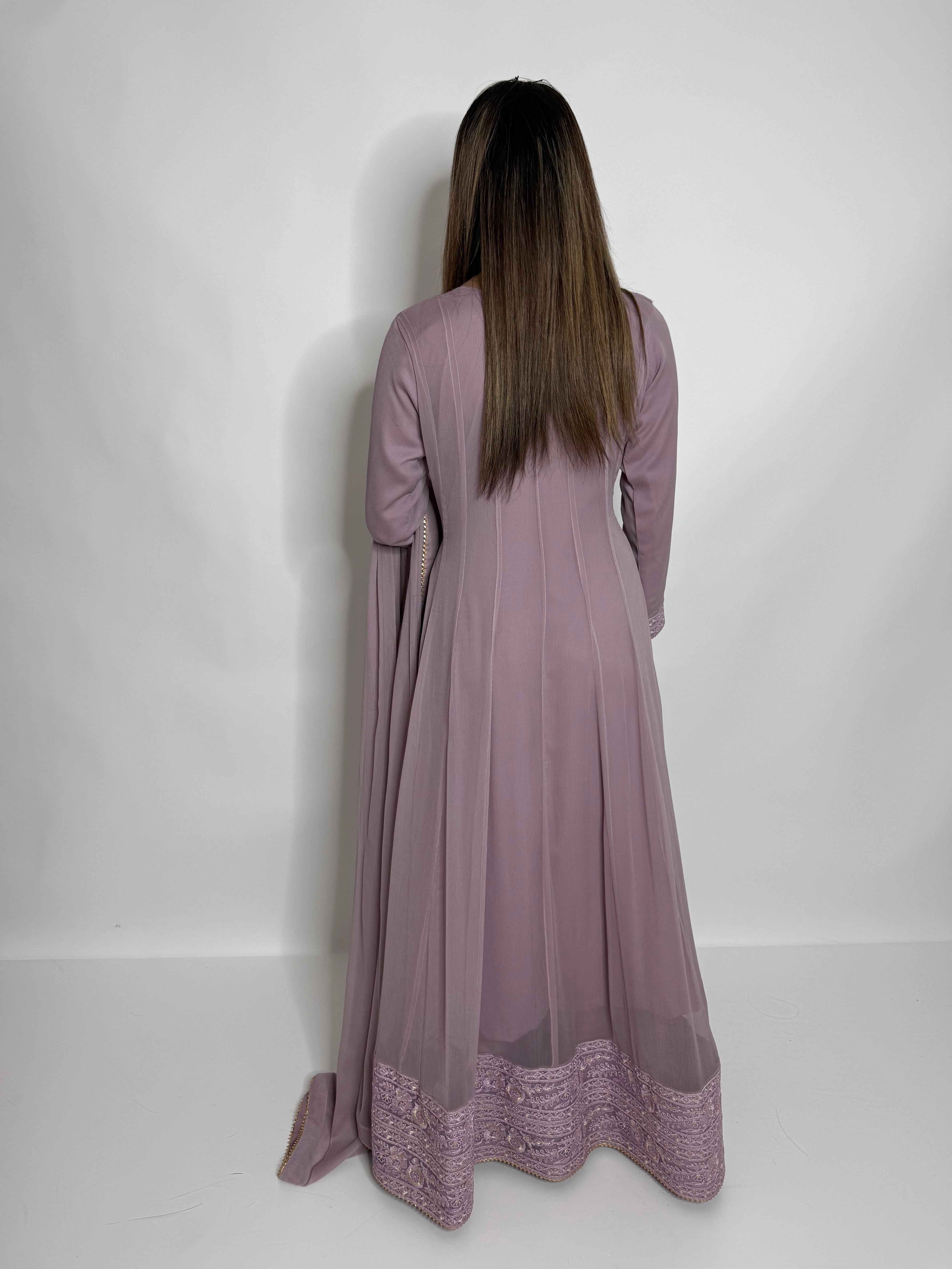 LILAC EMBROIDERED THREE PIECE SUIT UK | THE MEHR SOLÈNE