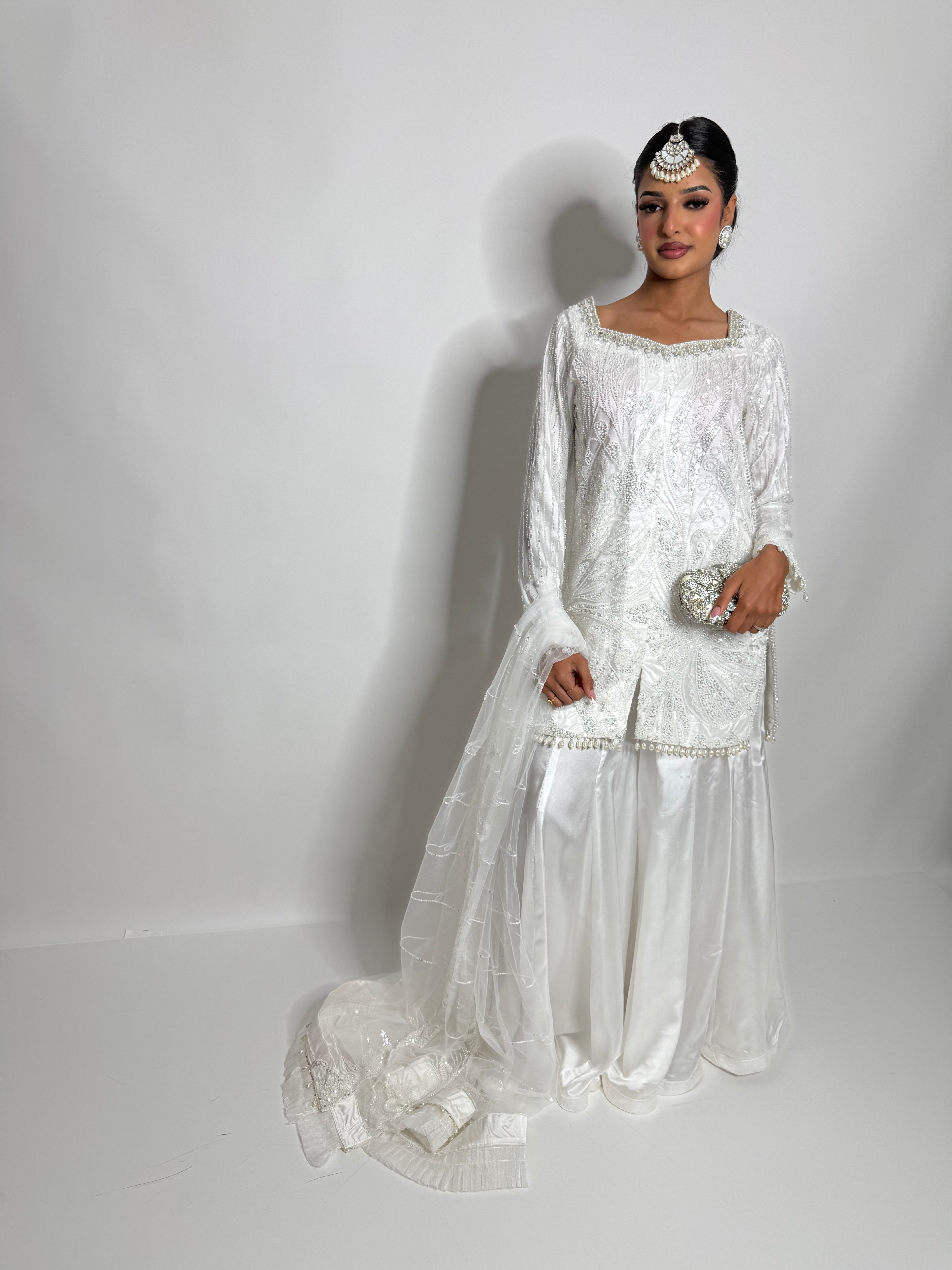 Nooré Ivory | Luxury Cutdana Sharara Set