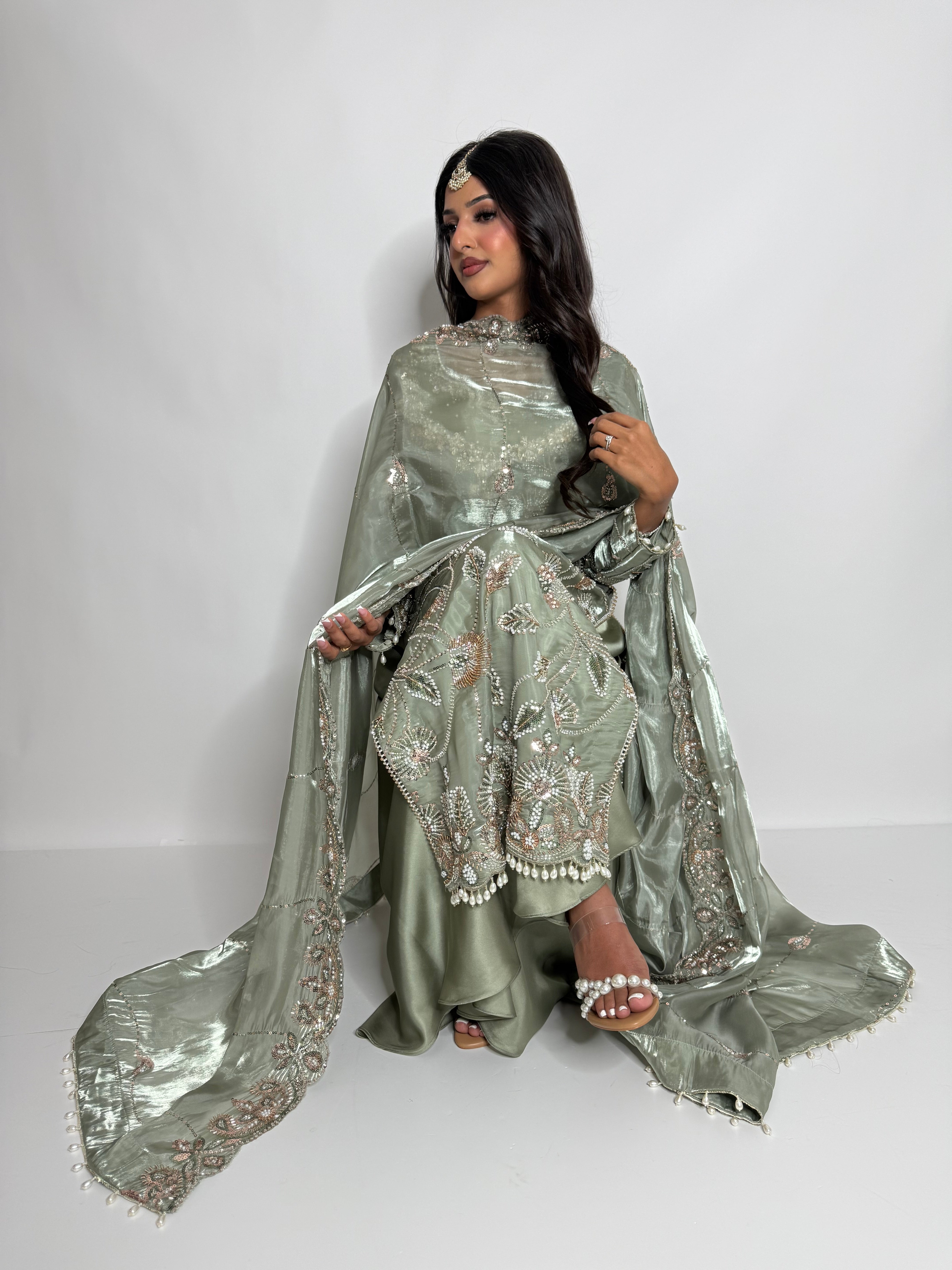 Mehrunisa | Luxury Pakistani Silk Sharara Suit UK