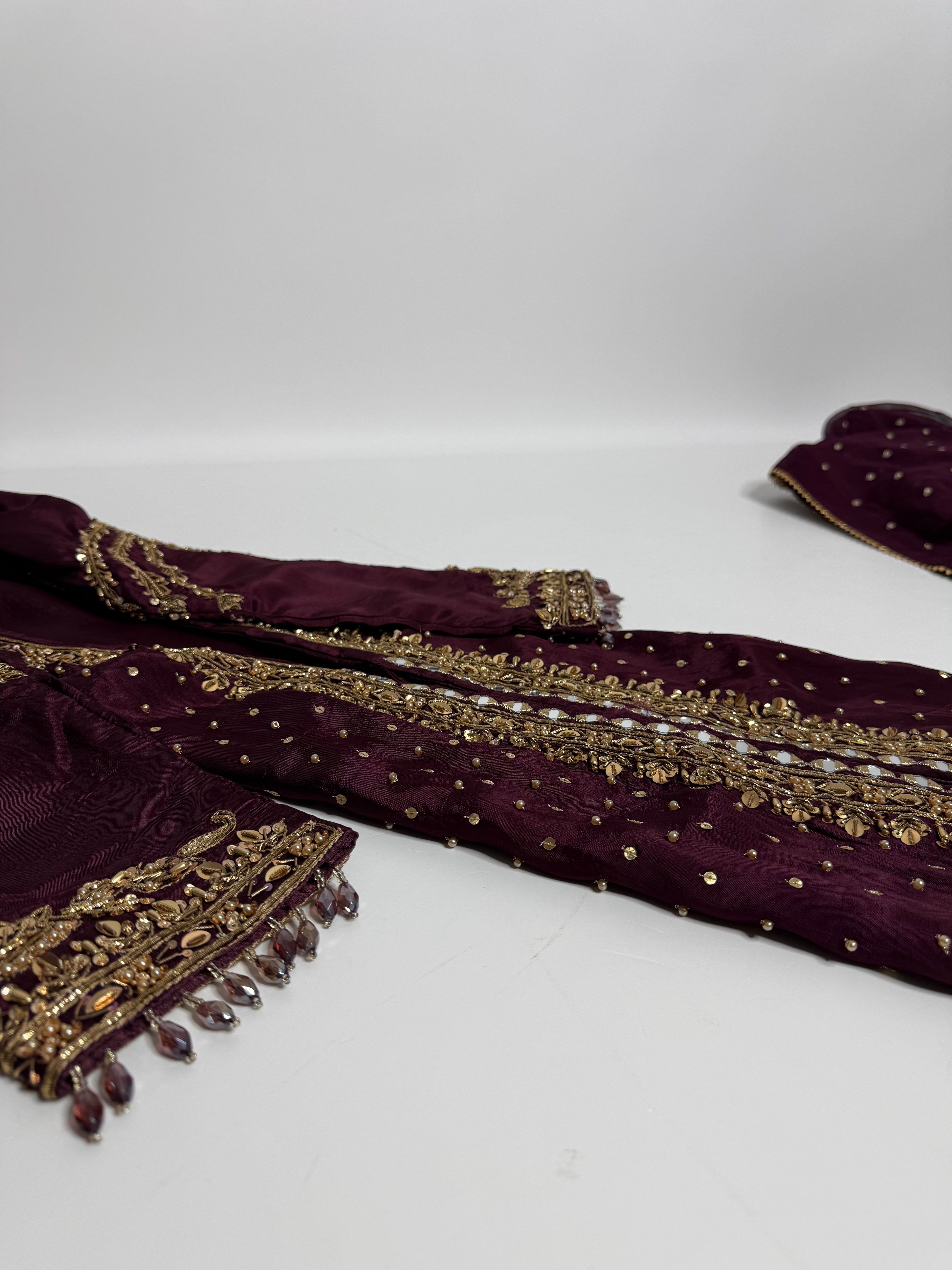 Molten Plum Silk Three Piece Suit UK | The Melora