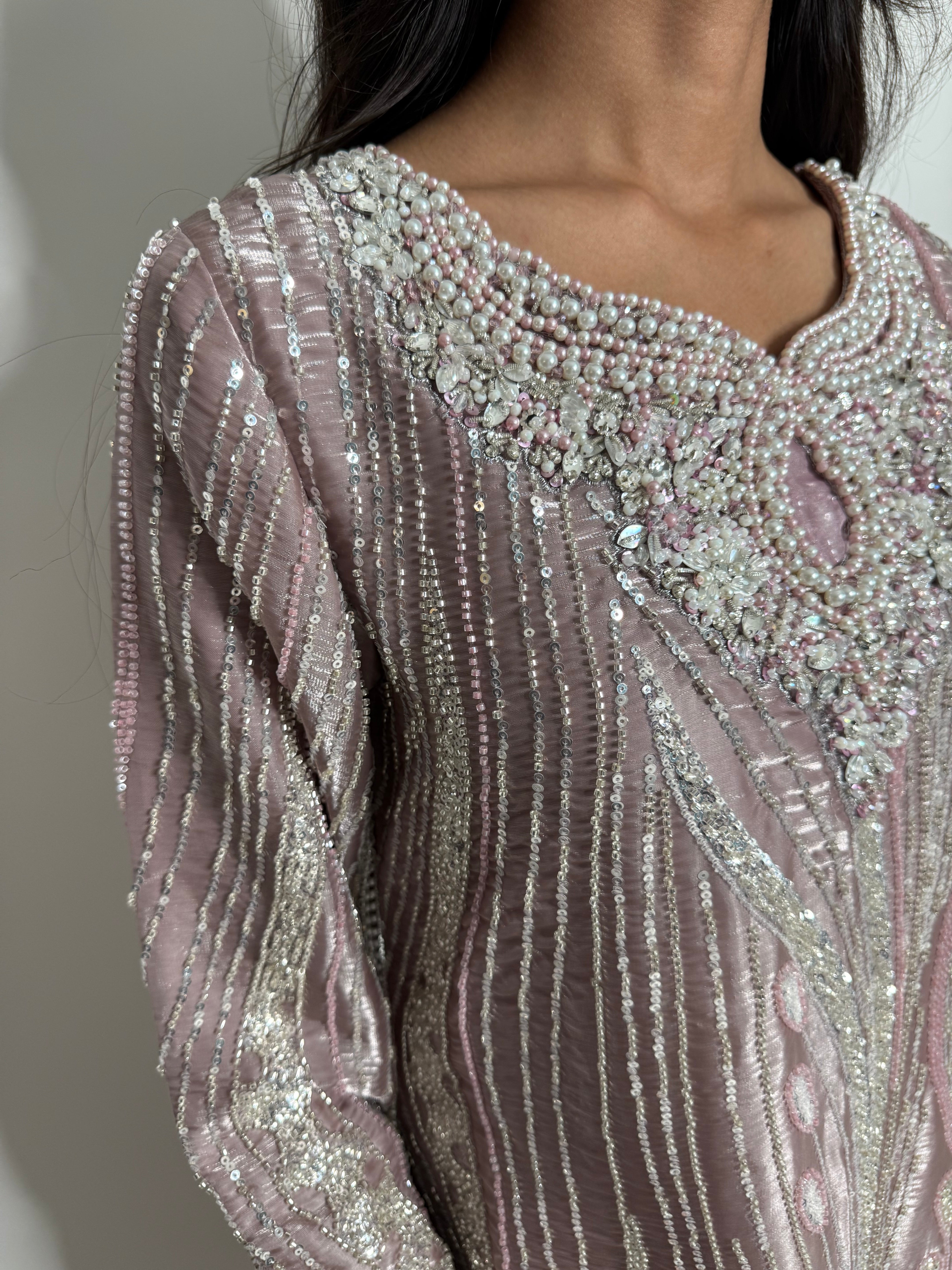 MAHNOOR | ANTIQUE LILAC PEARL FORMAL