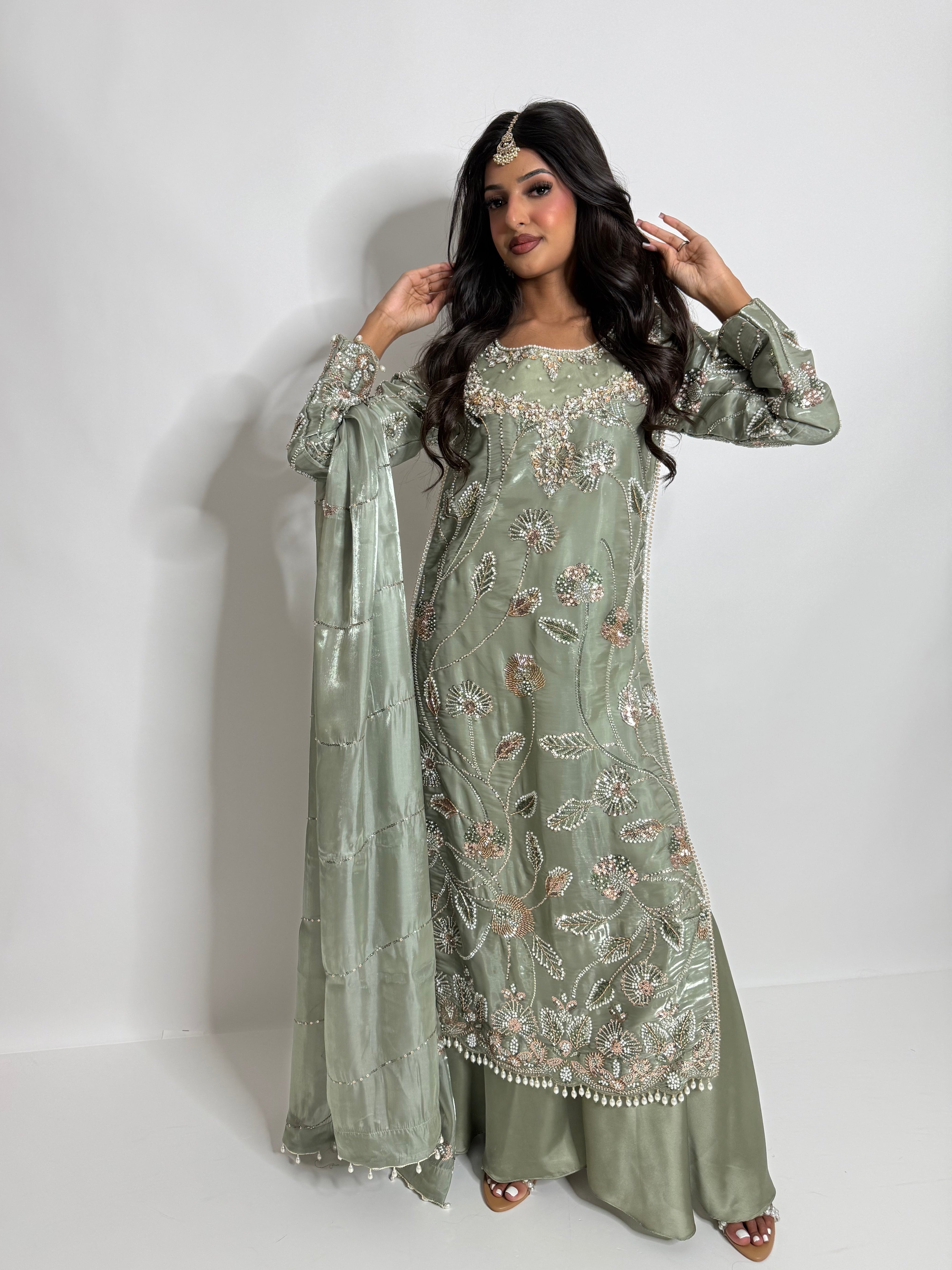 Mehrunisa | Luxury Pakistani Silk Sharara Suit UK