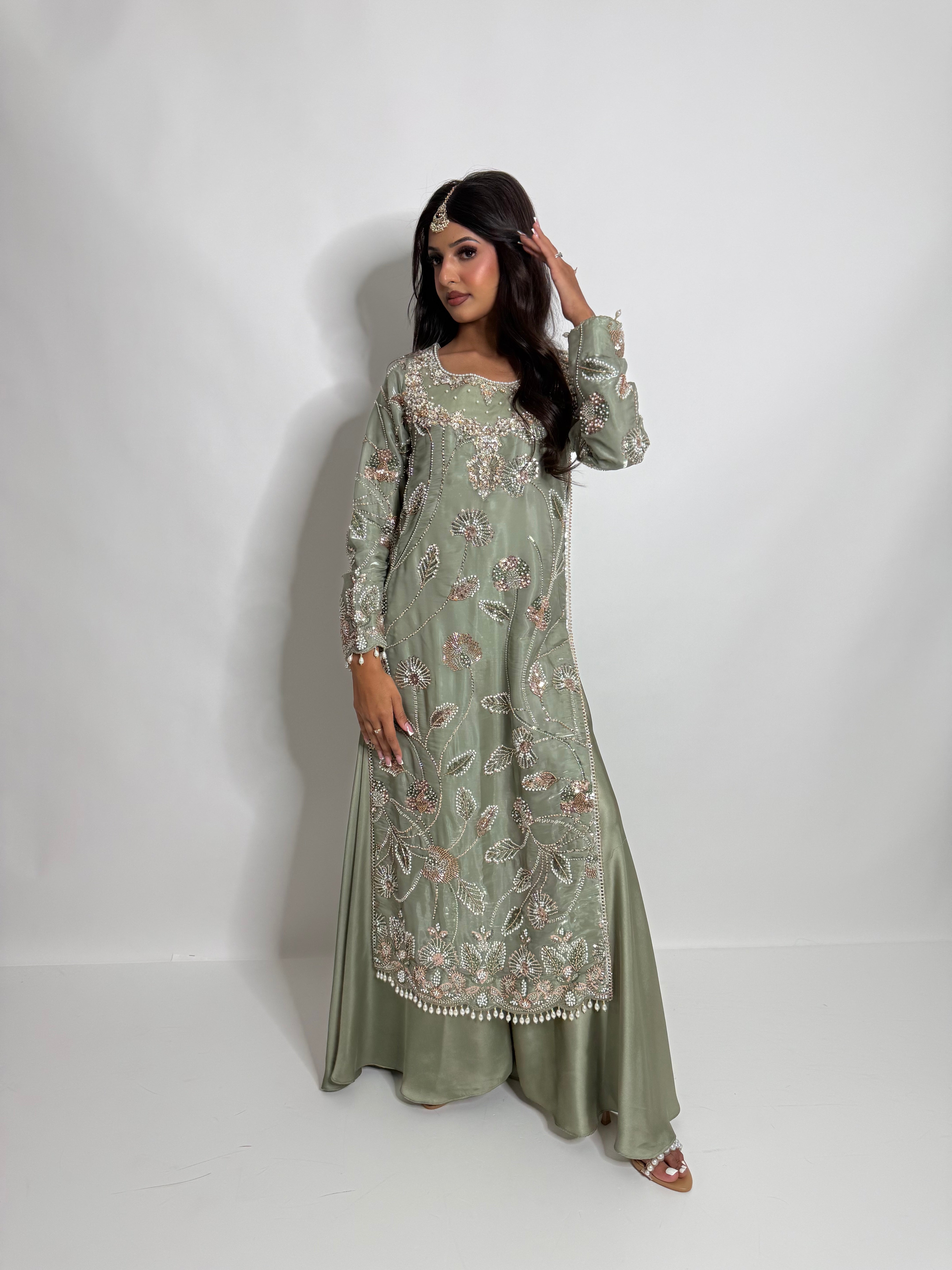 Mehrunisa | Luxury Pakistani Silk Sharara Suit UK