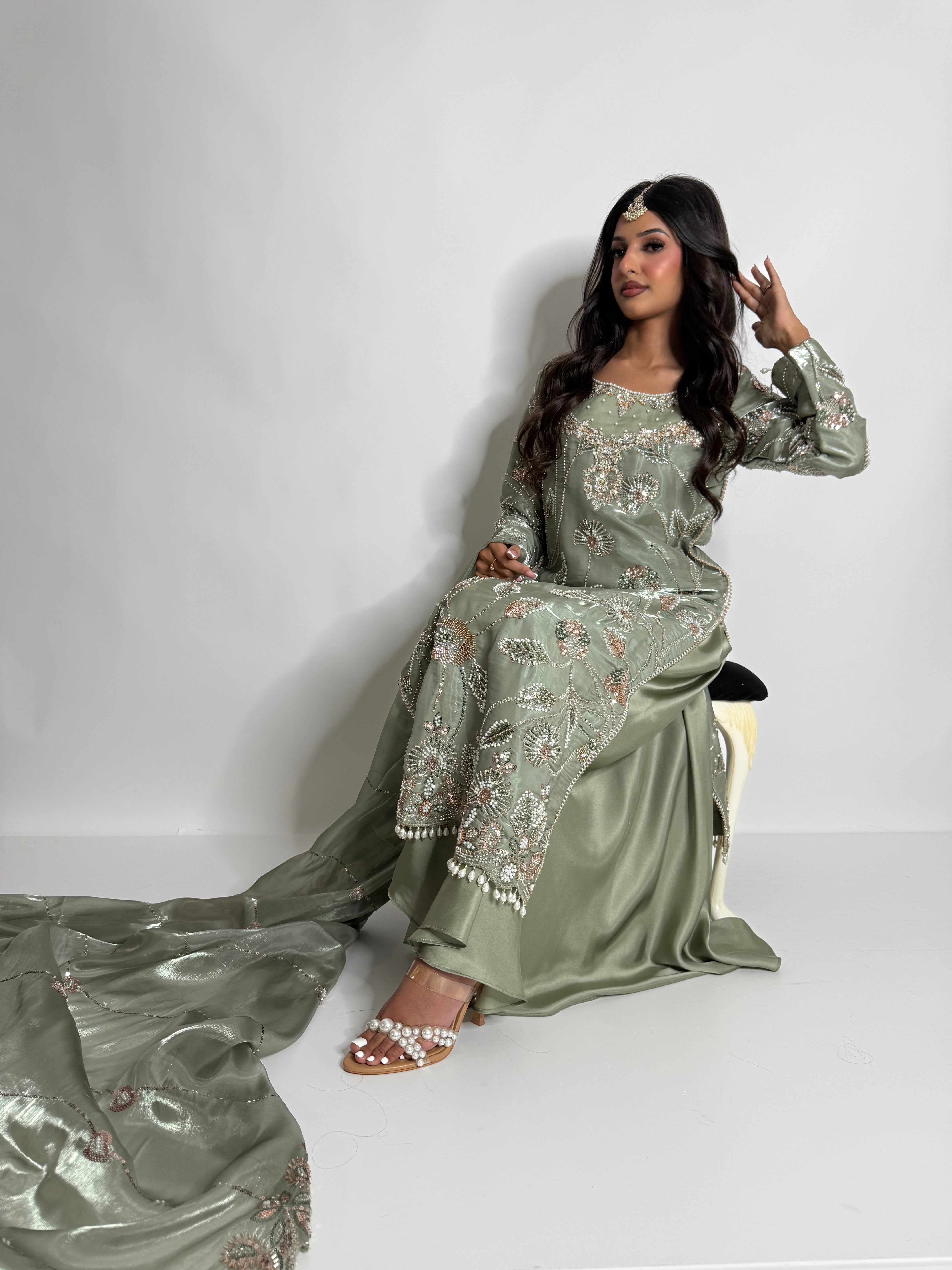 Mehrunisa | Luxury Pakistani Silk Sharara Suit UK