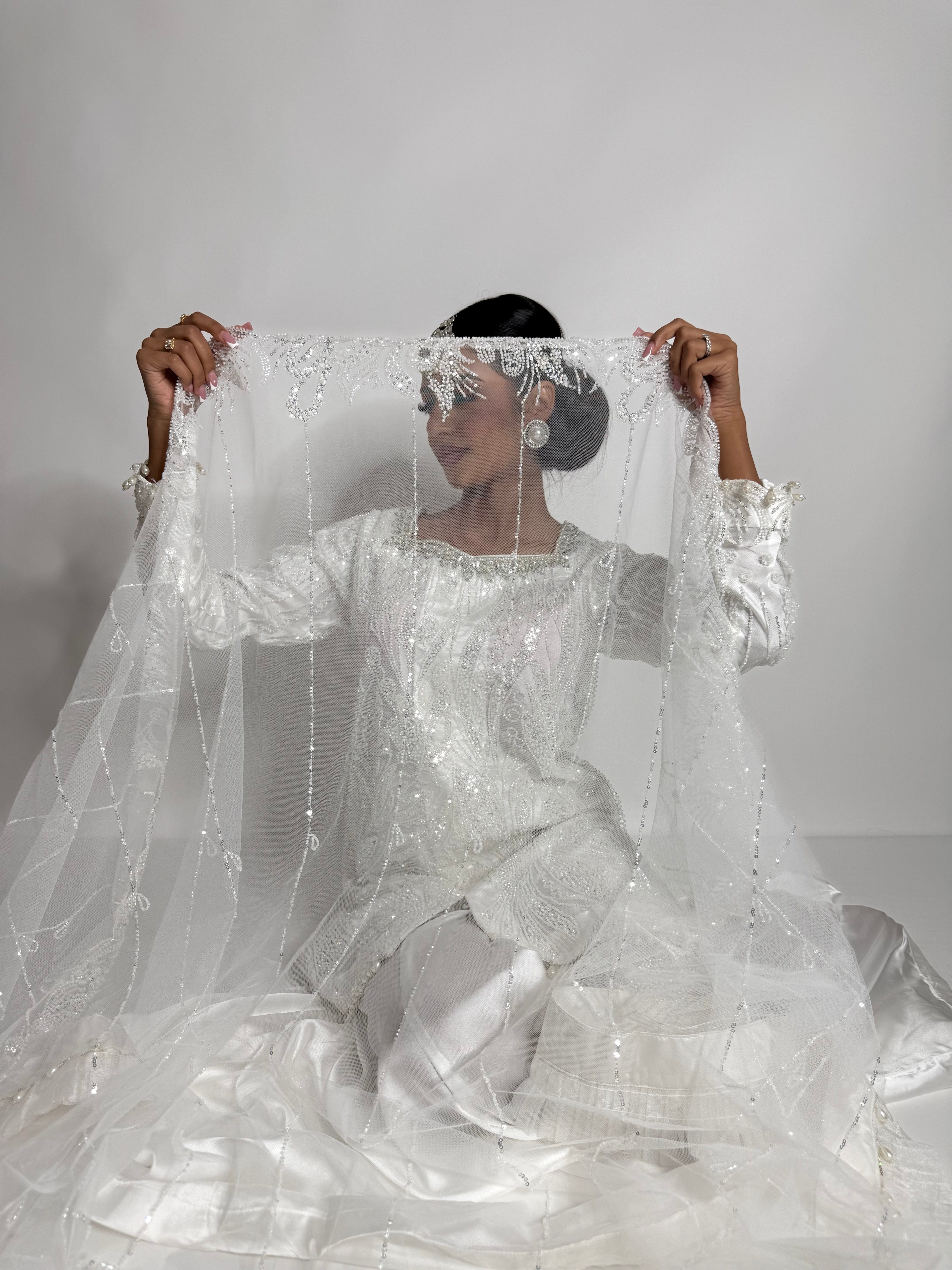 Nooré Ivory | Luxury Cutdana Sharara Set
