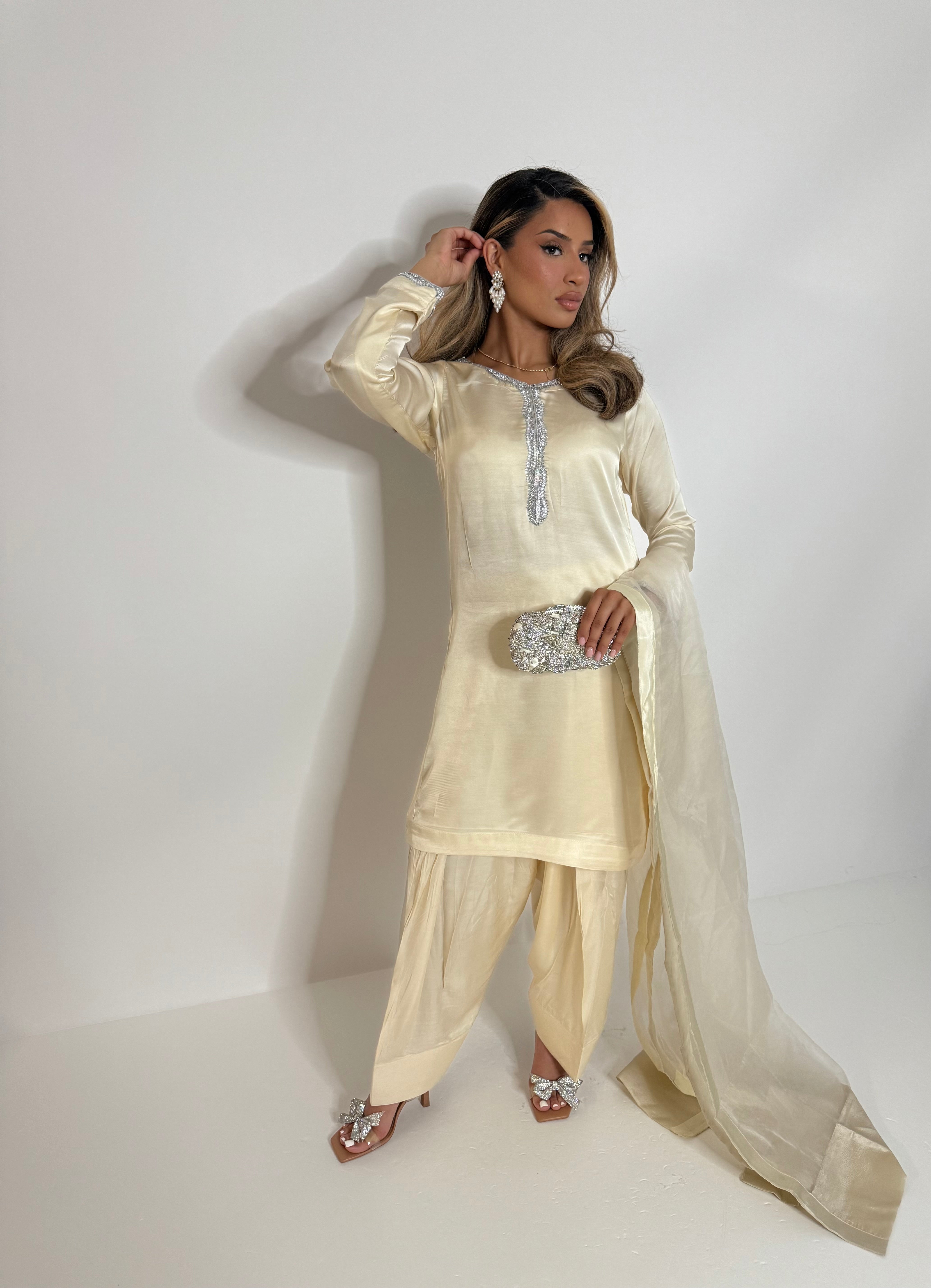 Buttercream Farshi Three Piece Suit UK | The Chelsea Crème