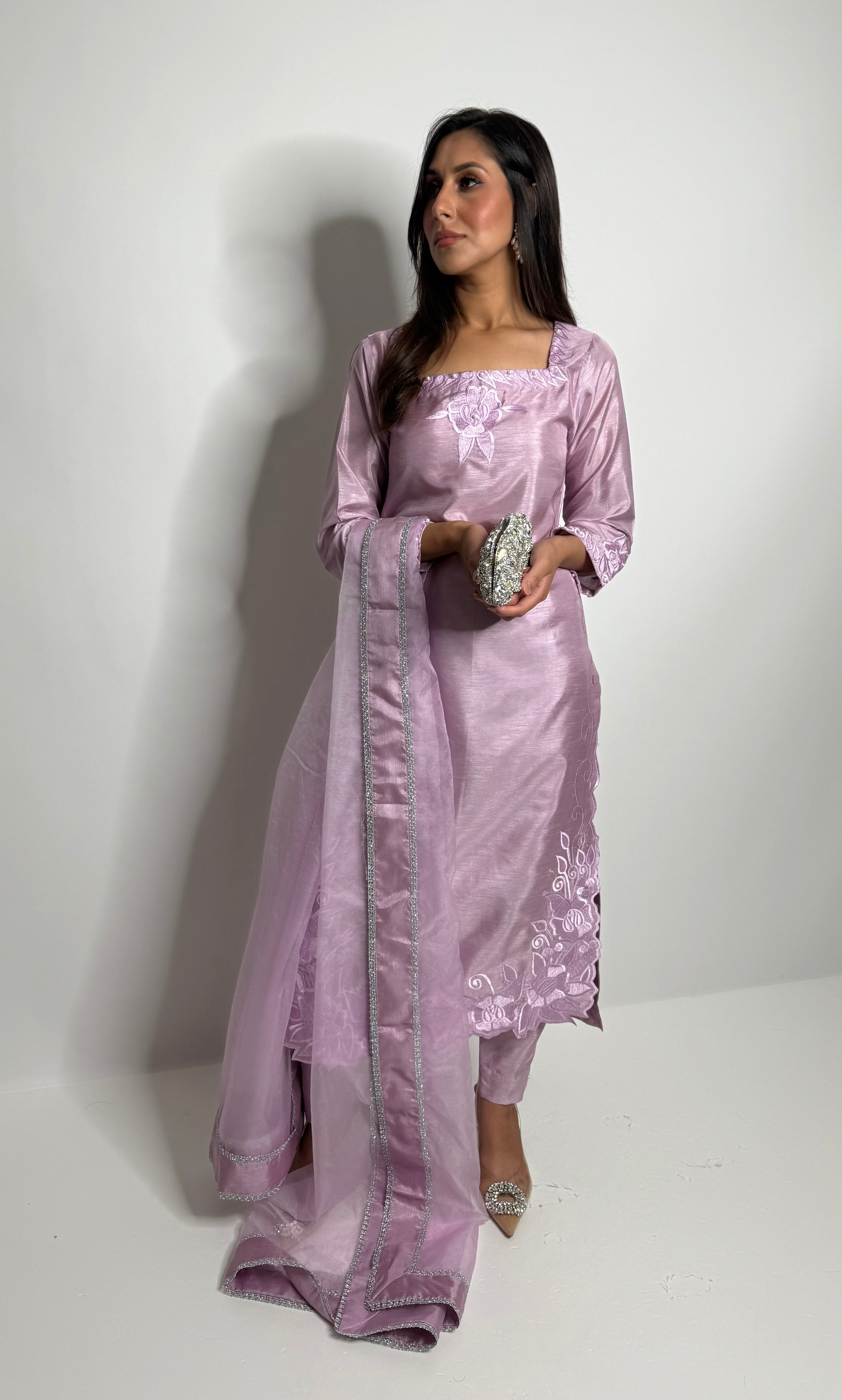 Lilac Raw Silk Three Piece Suit UK | The Lilac Atelier