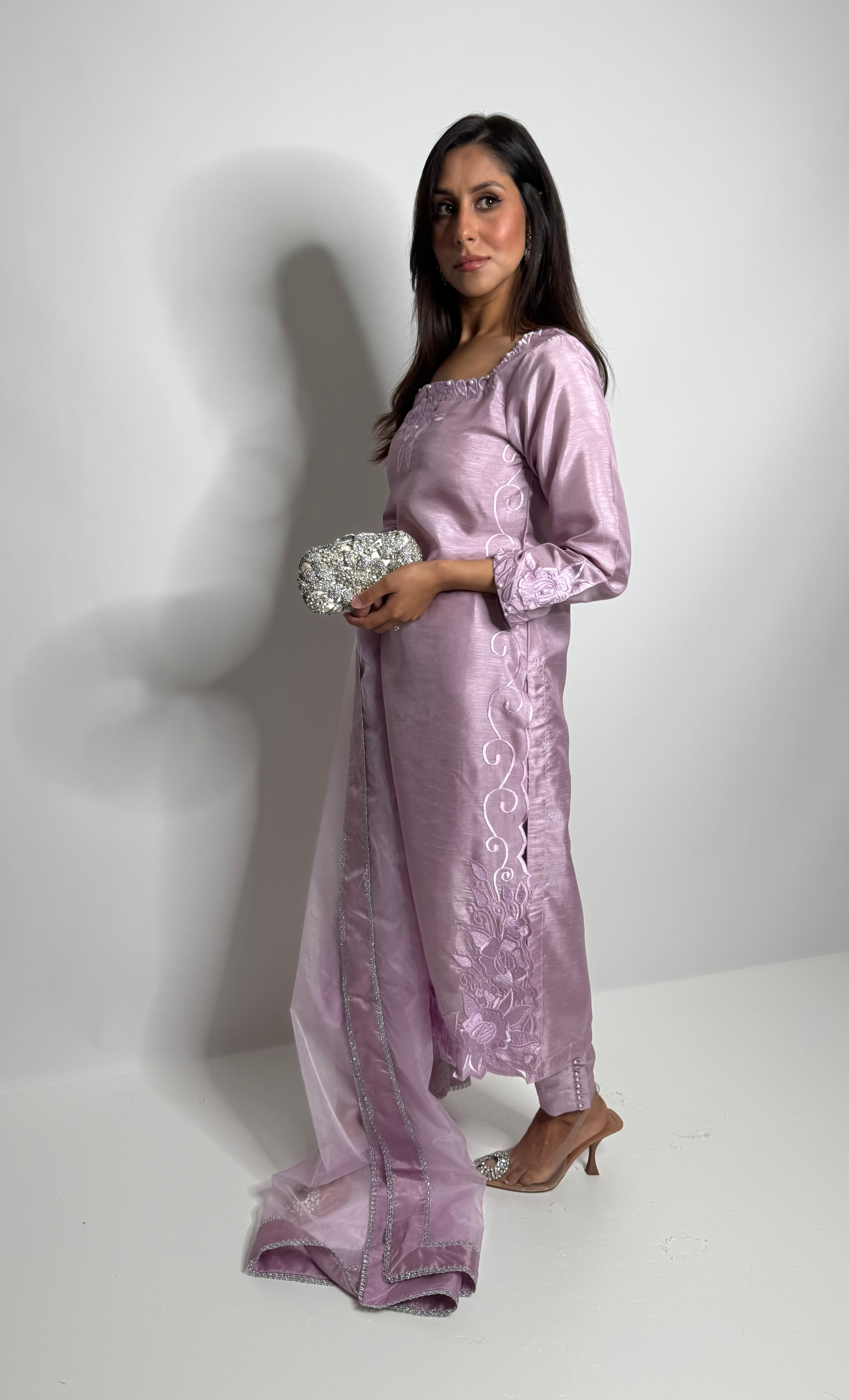 Lilac Raw Silk Three Piece Suit UK | The Lilac Atelier