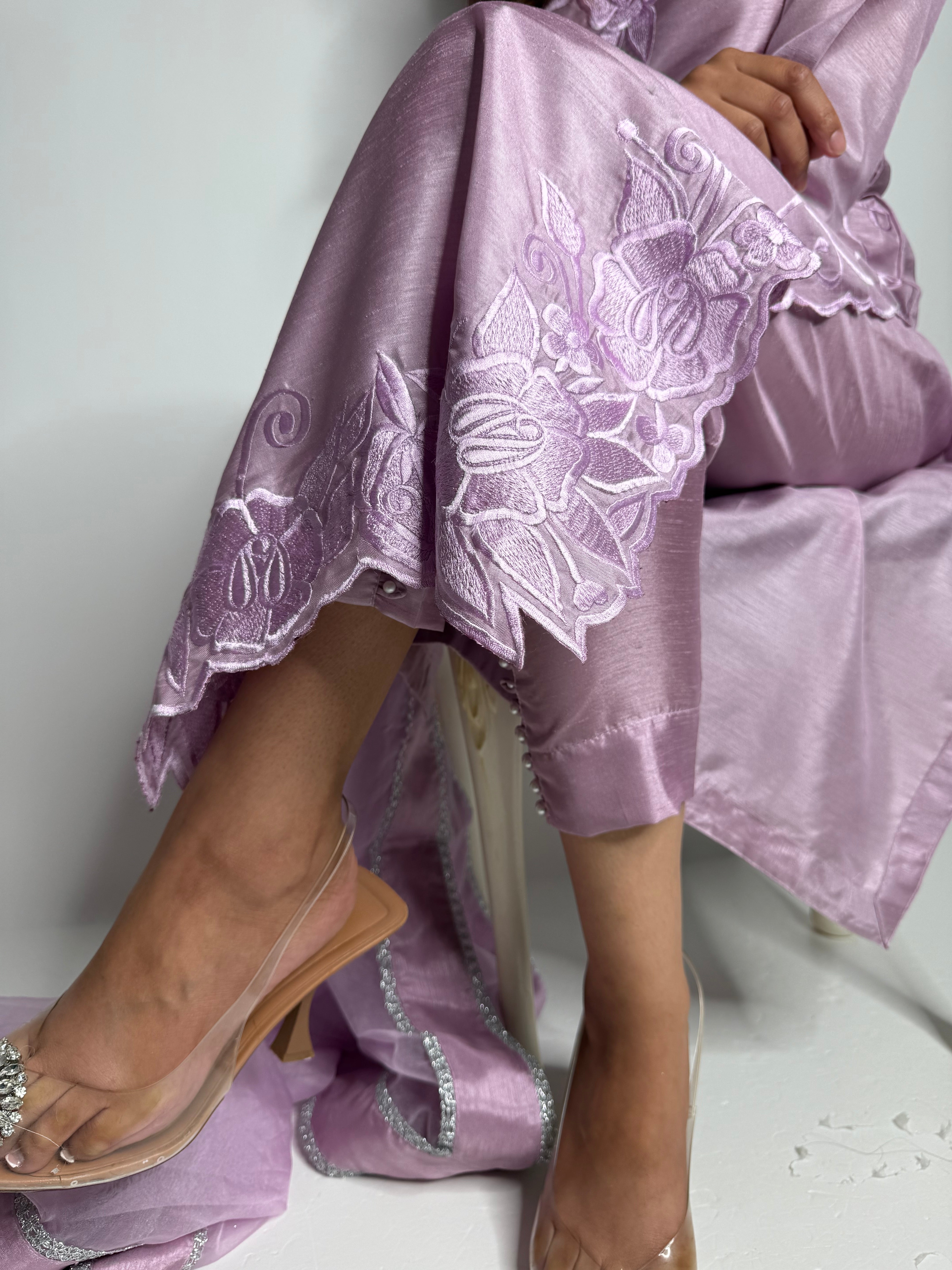 Lilac Raw Silk Three Piece Suit UK | The Lilac Atelier