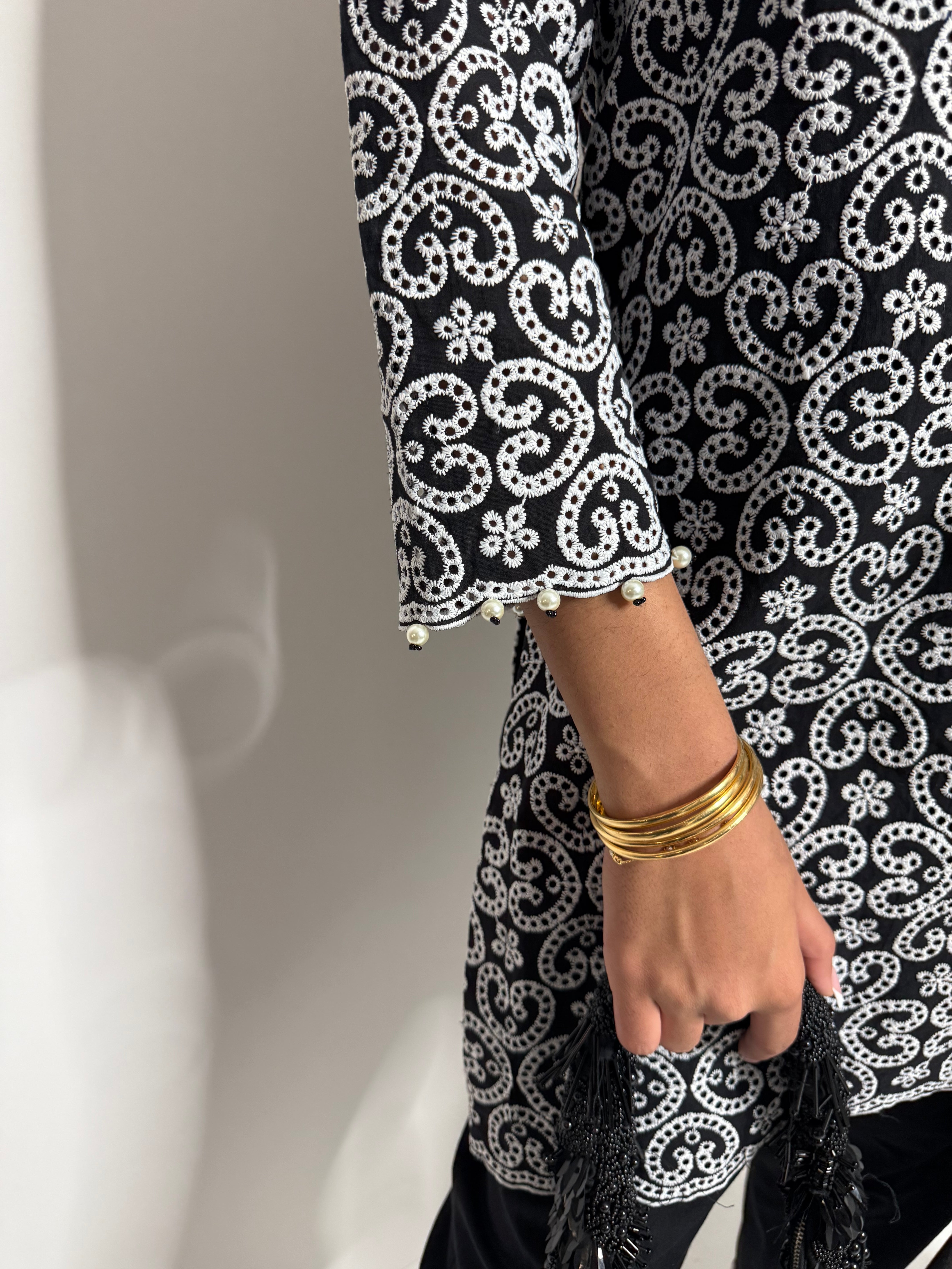 Noir Élise | Mono Casual Kameez 3 Piece Set